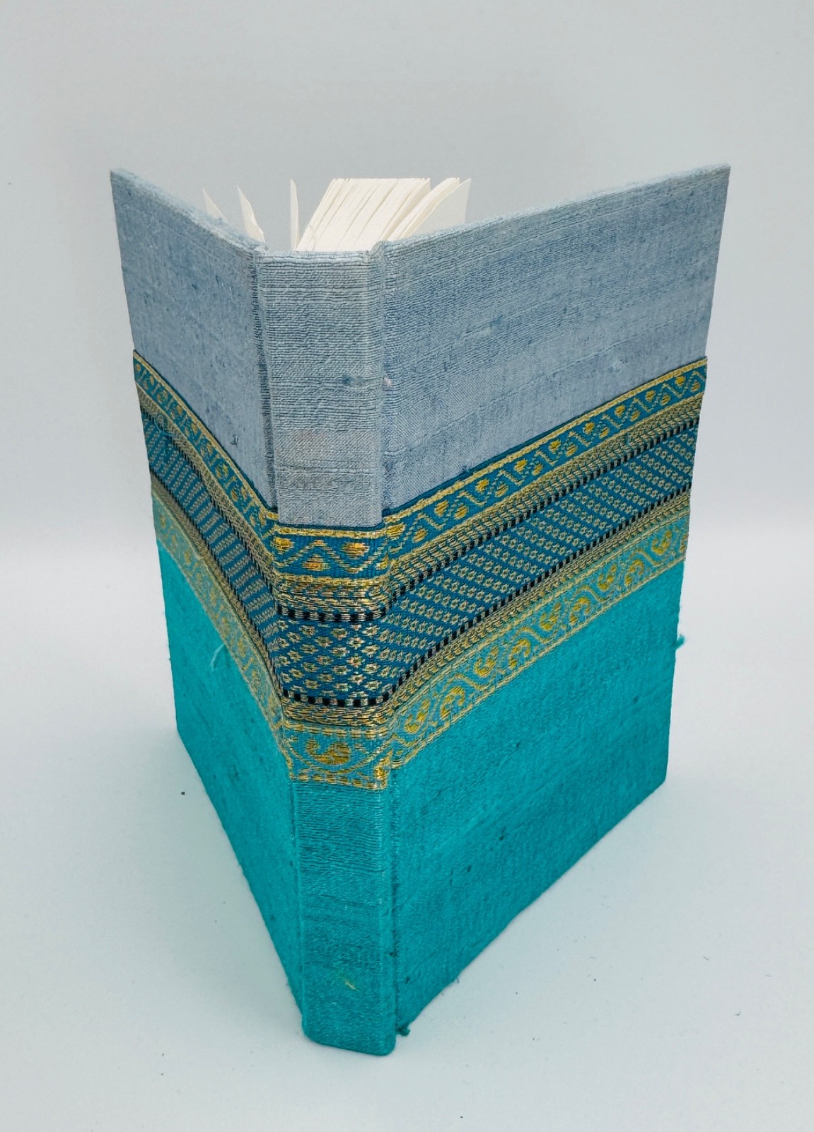 Small Fabric (Silk?) Covered Journal 6″ x 4.25″
