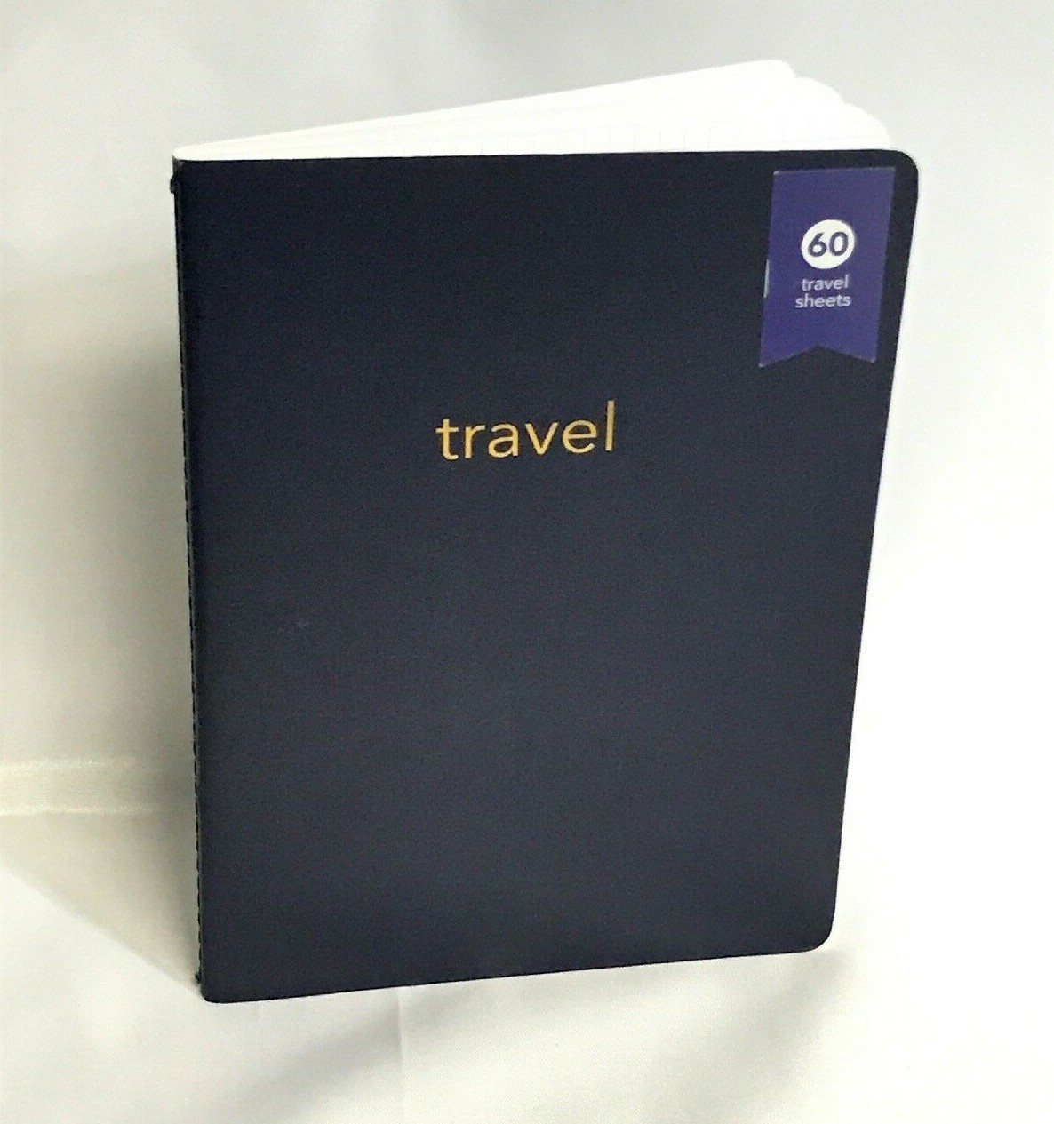 Travel Smooth Soft Cover Notebook, 60 Travel Sheets, Navy Blue, (TN-34)