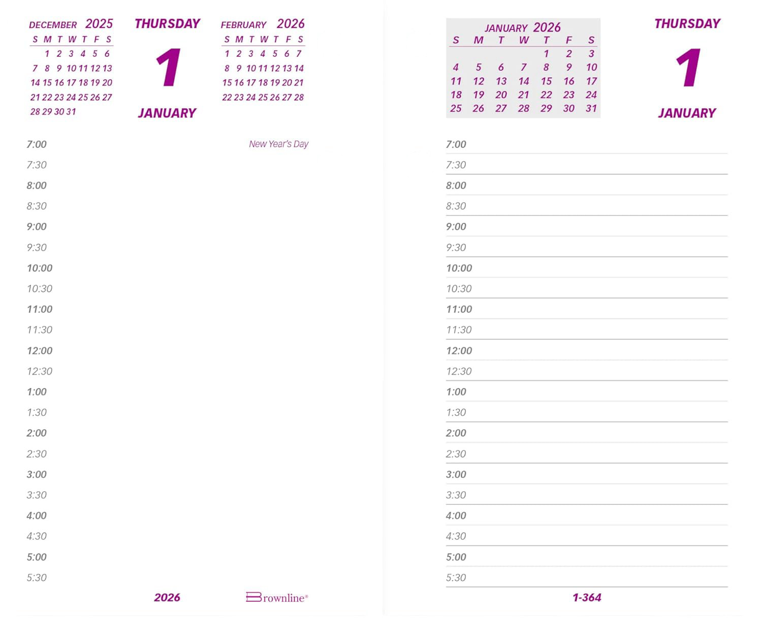 2024 Brownline C2R Jumbo Calendar Home Office Calendars Pad Refill 6″ x 3-1/2″
