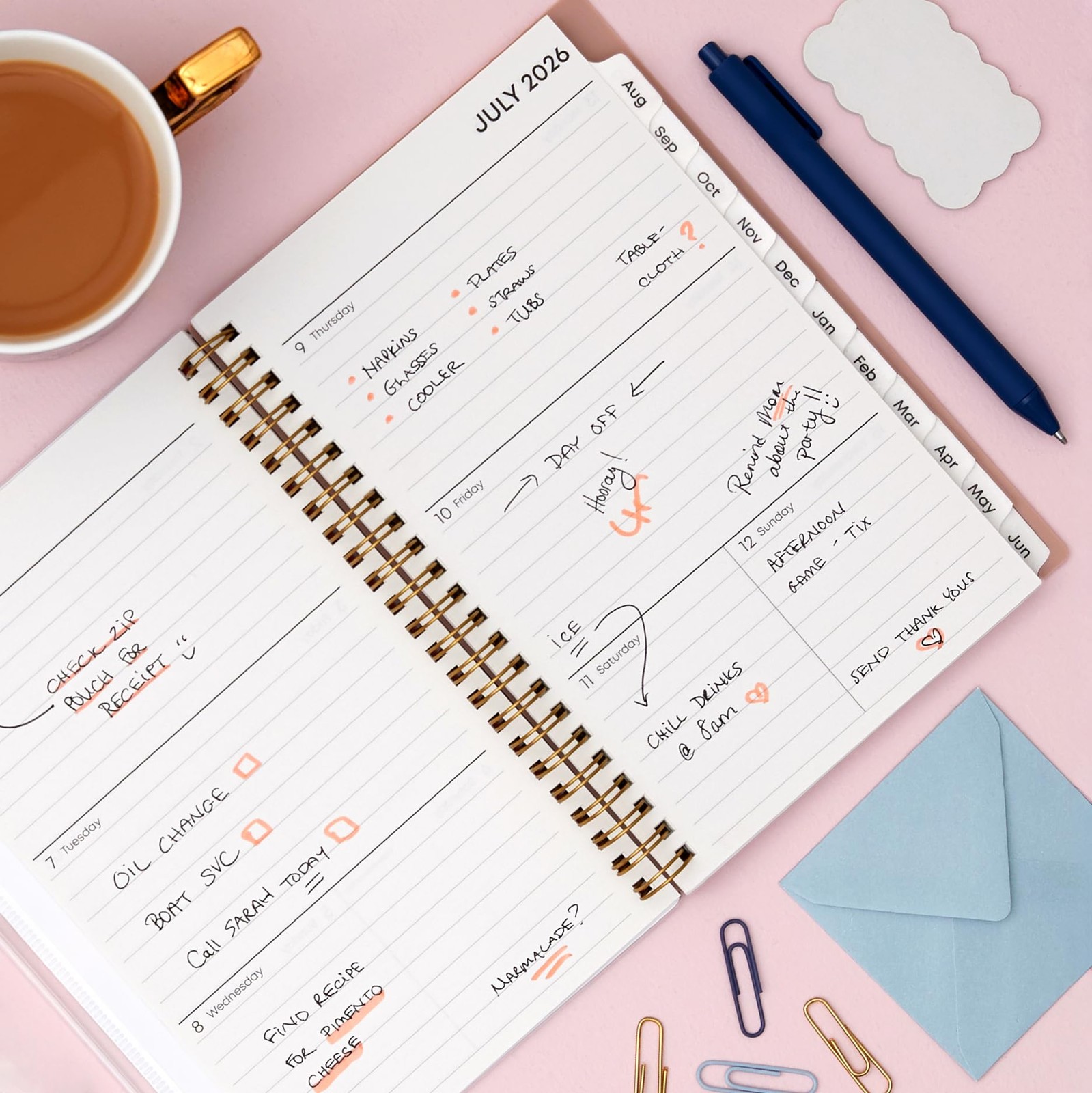 Blue Sky 2026-2027 Weekly and Monthly Academic Year Planner Calendar, July 20…