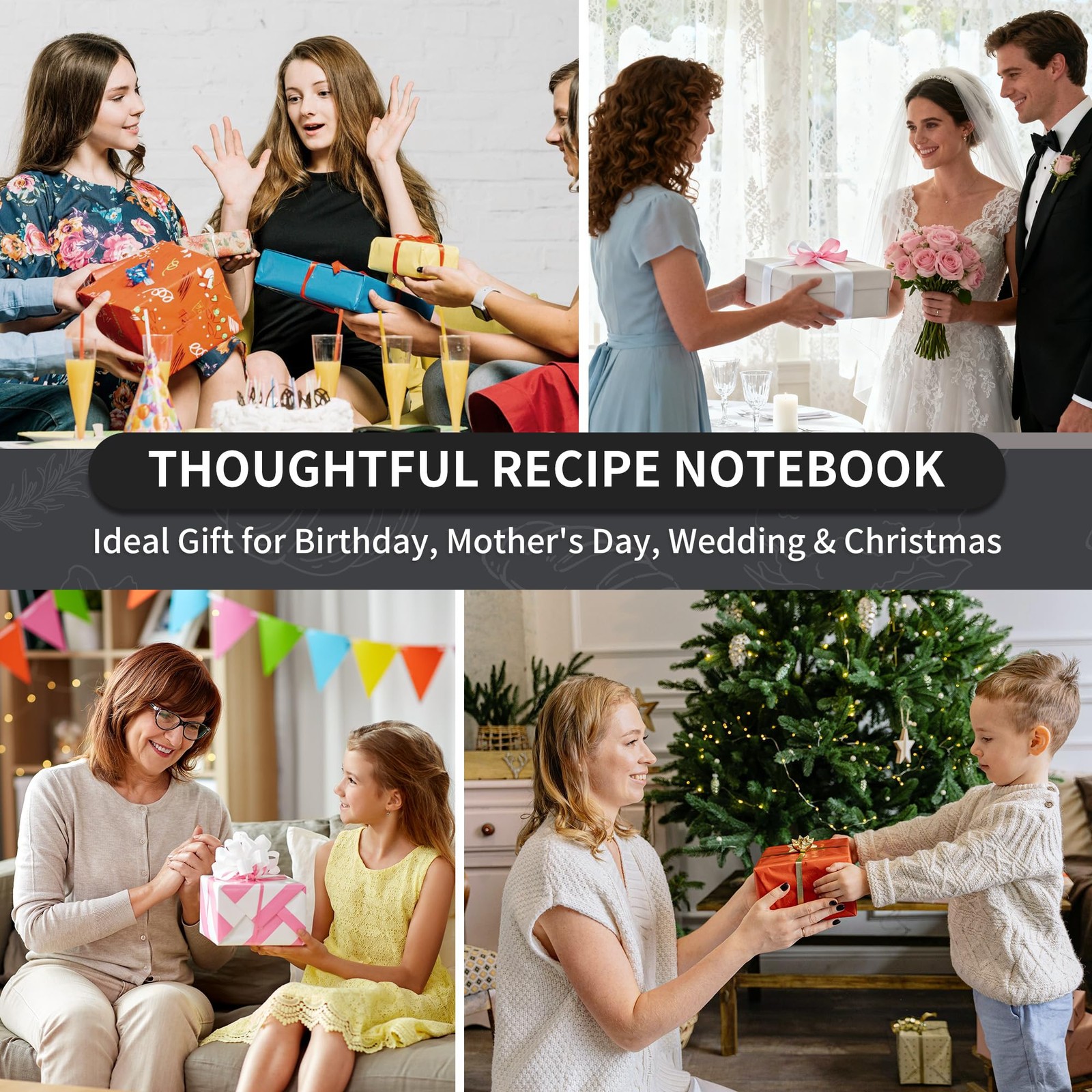 Blank Recipe Book Food Journal PVC Binder Notebook 120 Pages 100gsm Paper