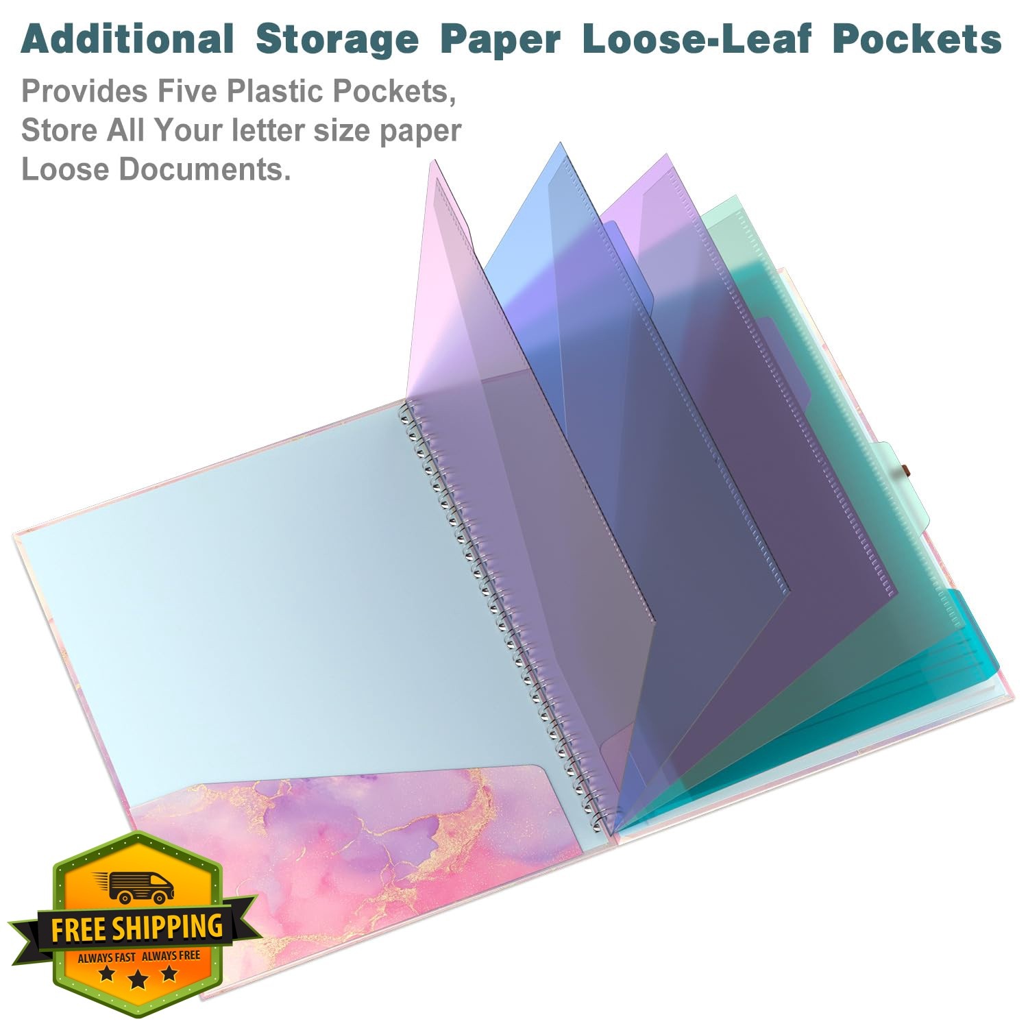 Hongri Portfolio Art Marble 12.8×9.7 Inch Notepad