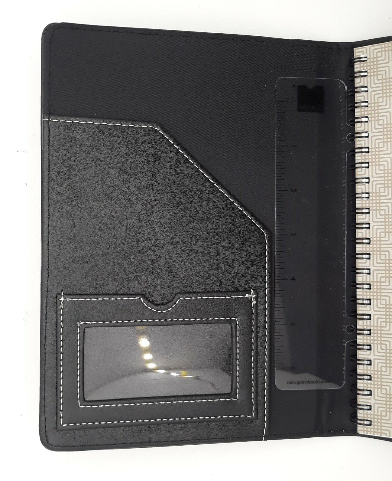 Blue Sky Pro Notes Black Notebook / Planner Faux Leather #11224 8 1/2″ x 5″