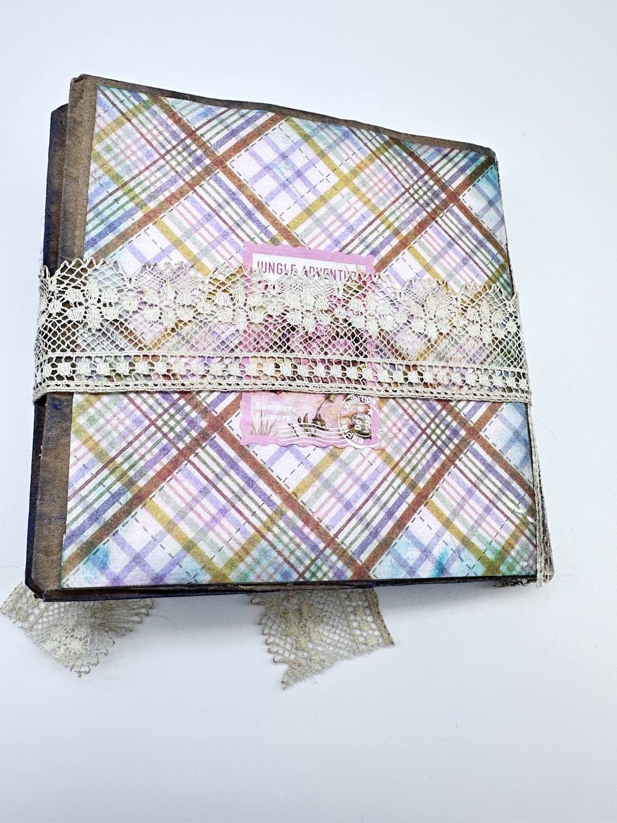 Junk Journal Cheers Themed 6×5 Inches With Coffee Dyed Paper