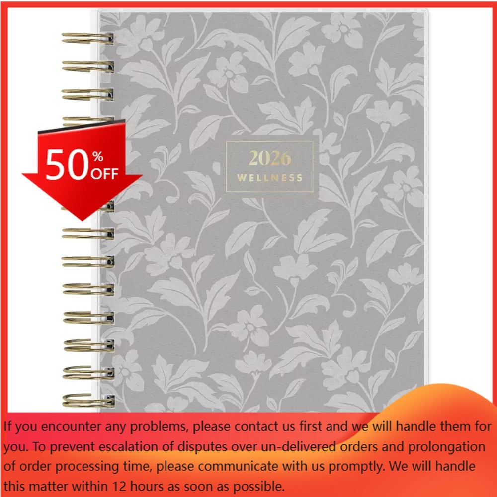 The Everygirl 5″x8″ Wellness Planner Camala Gray Smooth Frosted RY 2026