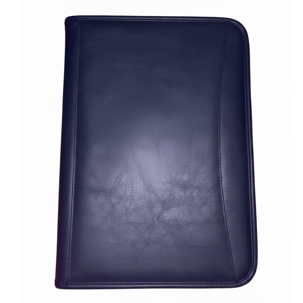 Army Family Team Building Leather Portfolio Organizer w Eagle Emblem Military