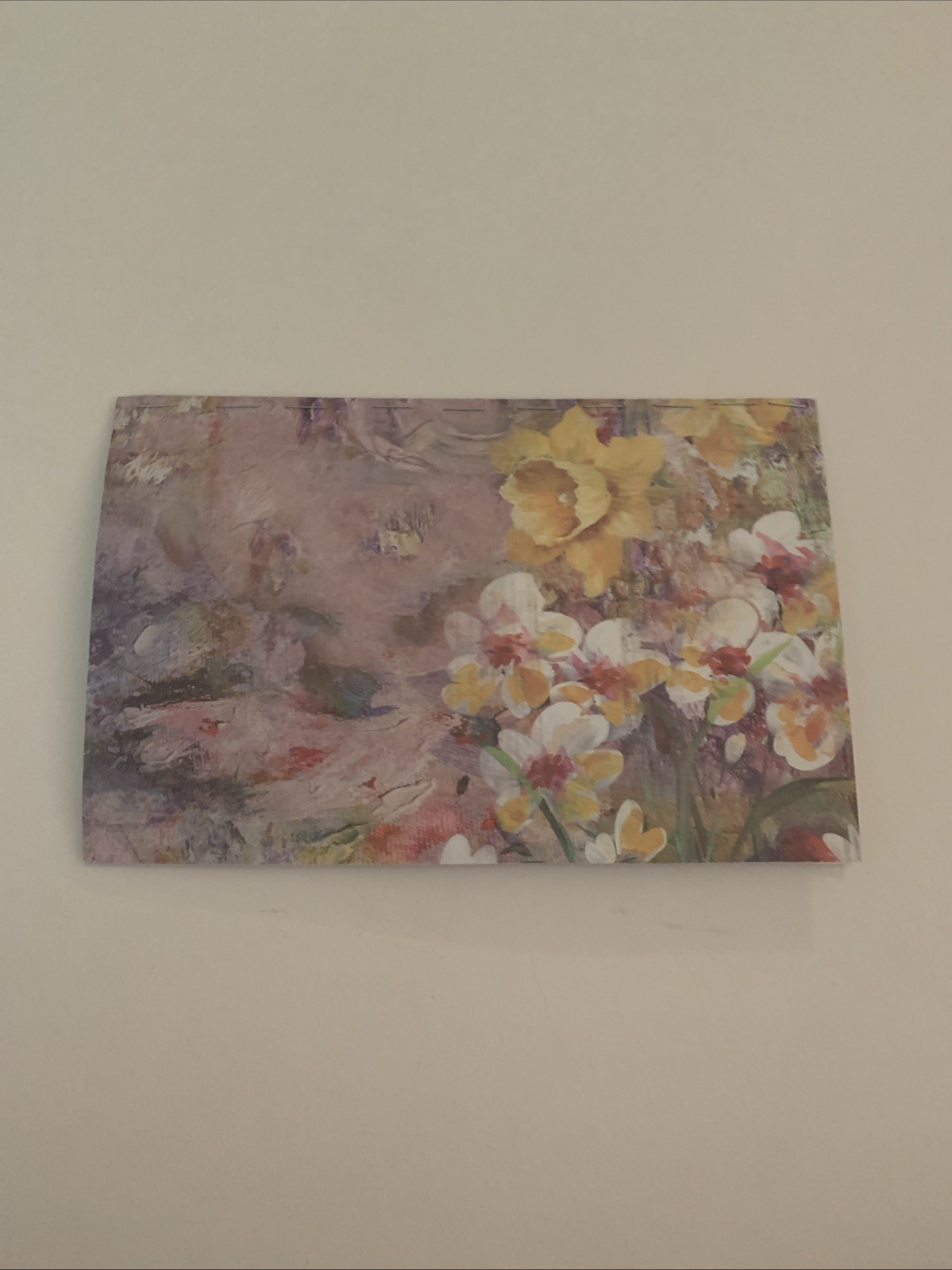 Handmade Floral Notebook Journal Impressionist Flower Cardstock 1 Set