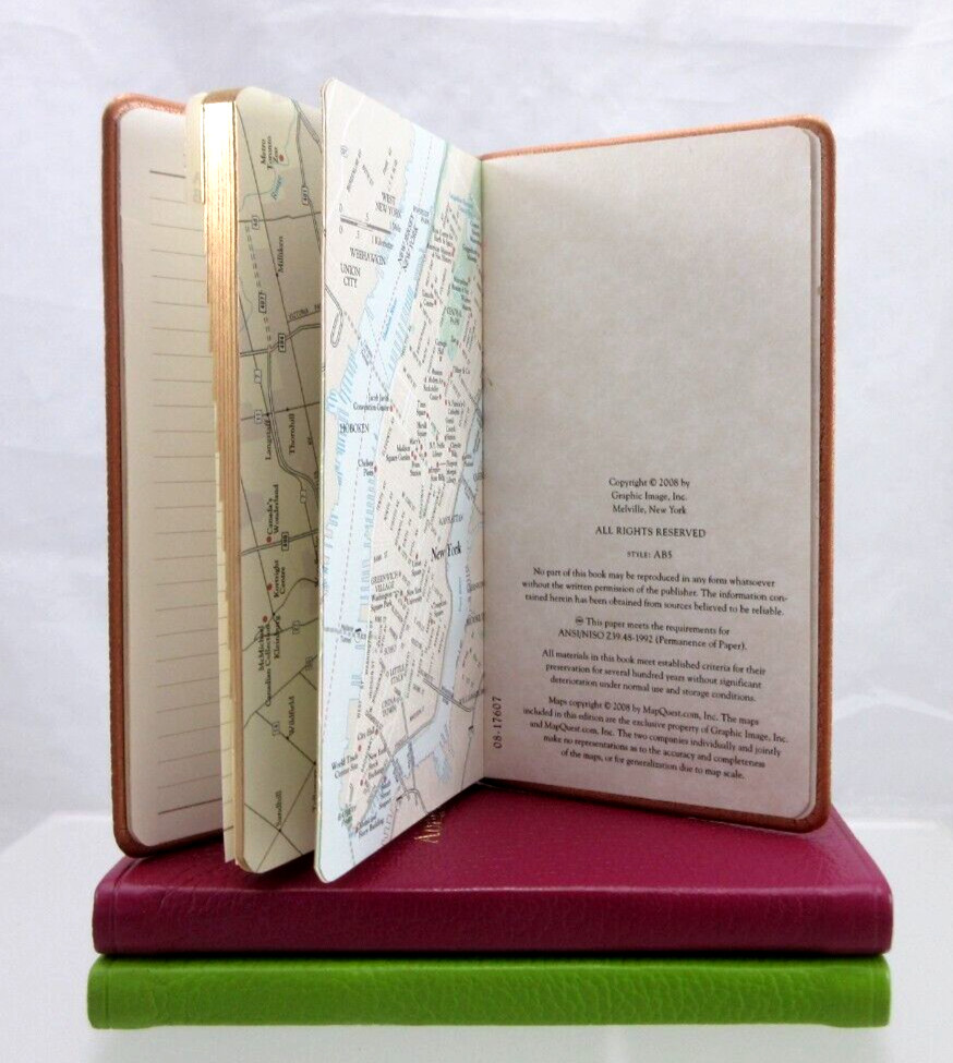 Address Book Pocket Size 3×5″ Soft Leather Cover Graphic Image List$40 Rose Gold