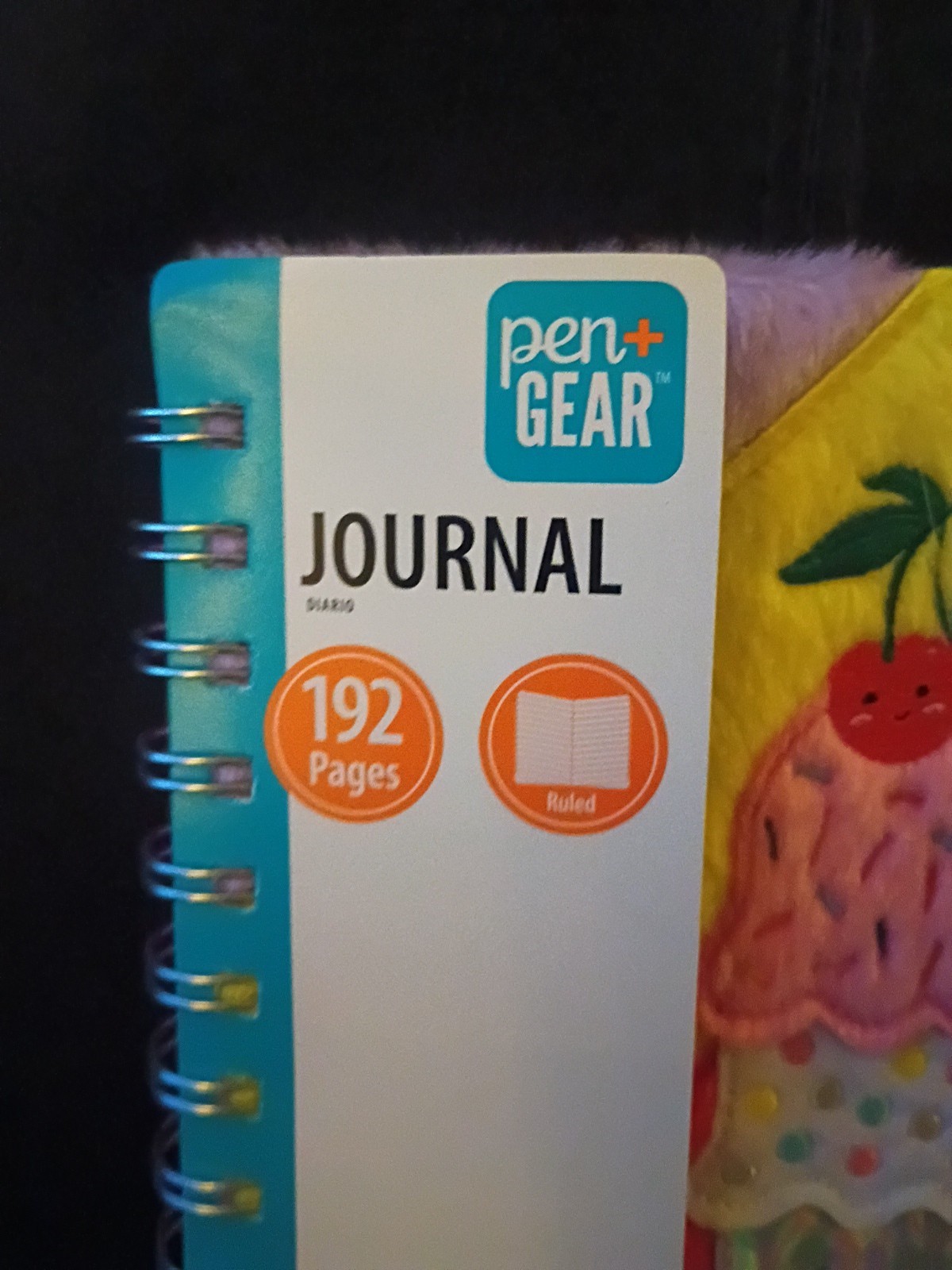 Pen+Gear Light up Journal Notebook Ice Ceam Cone Design with Furry Cover