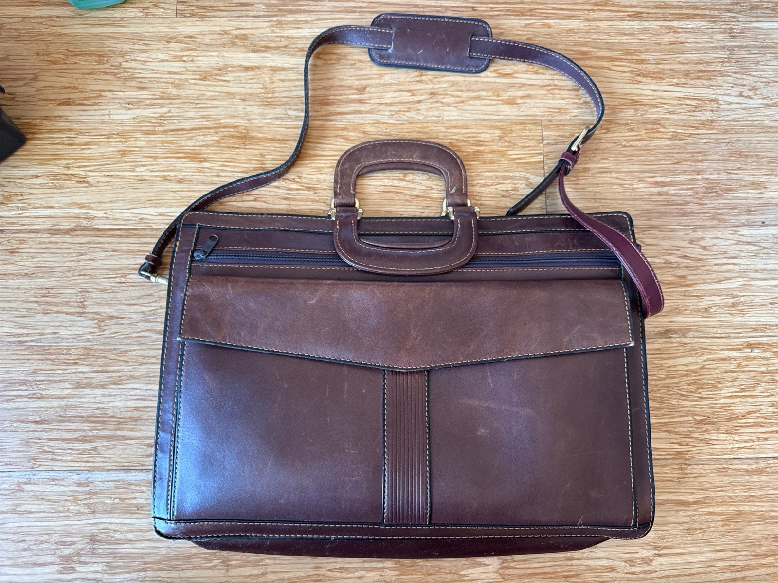 Rich Brown Genuine Leather “Kirk” Messenger Laptop Shoulder Bag