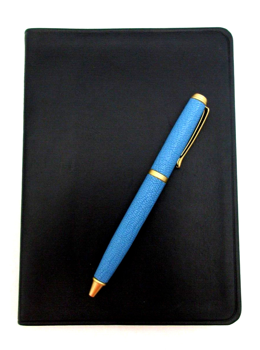 John Hardy Leather Soft Cover Journal Diary 7″ 224 Lined Pages Black