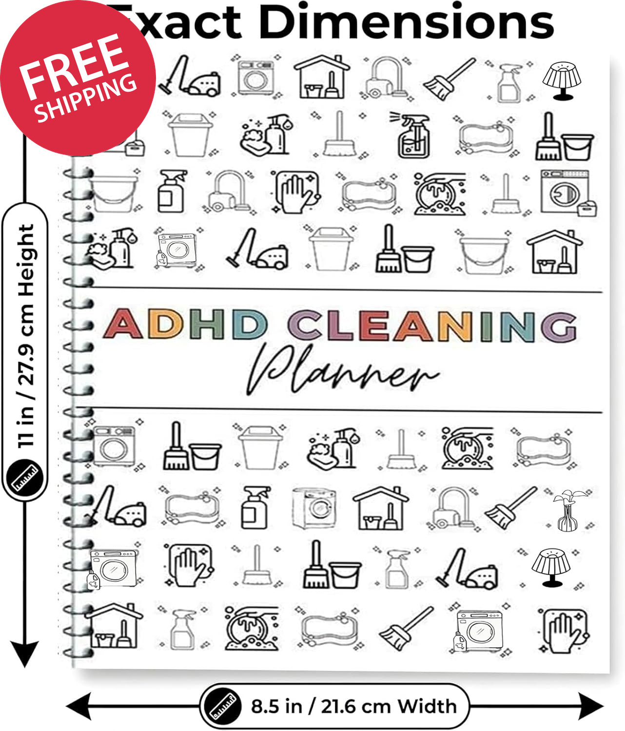 ADHD Cleaning Planner,Adhd Planner, Reusable Adhd Cleaning and Organizing Planne