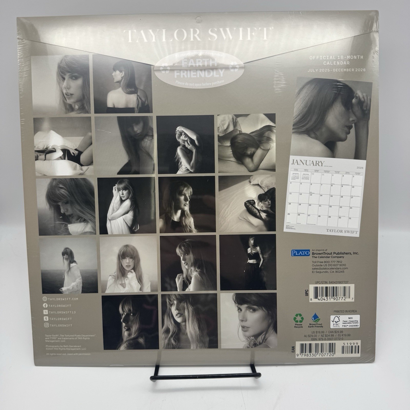 Taylor Swift | 2026 12×24″ 18 Months Square Wall Calendar | Jul ’25-Dec ’26