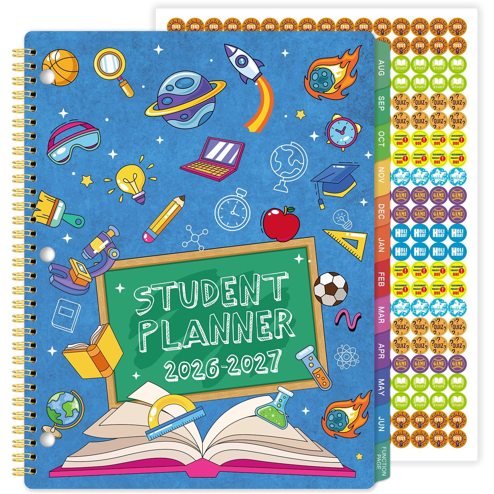 Student Planner 2026-2027 – Planner, School 8.5″ x 11″, Multi-colored