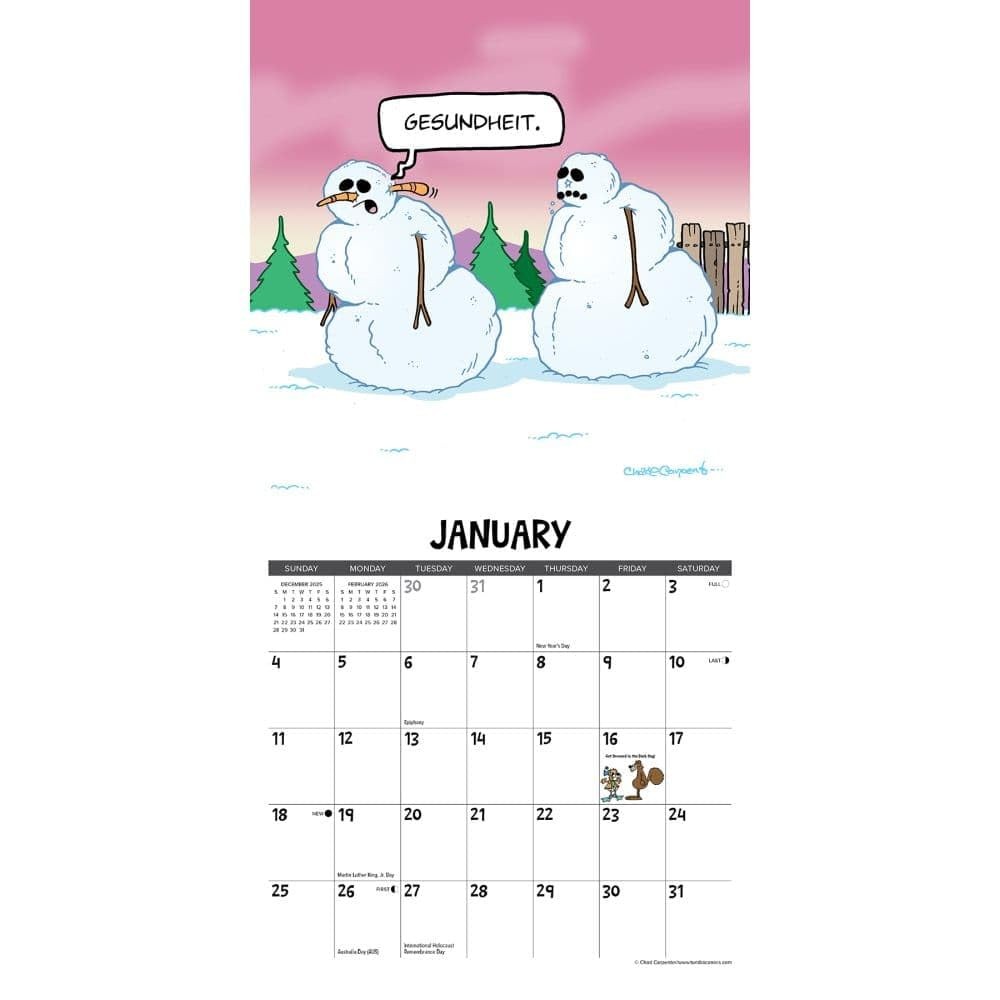 Willow Creek Press, Tundra 2026 Mini Wall Calendar, 7” X 7”, 18-Month Multi