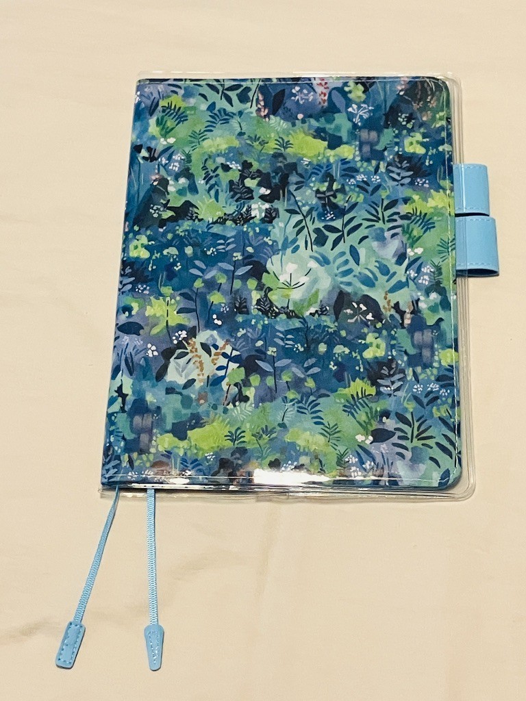 Fabric and PU Leather Cover + Clear Cover fits A5 Hobonichi Cousin or Stalogy365