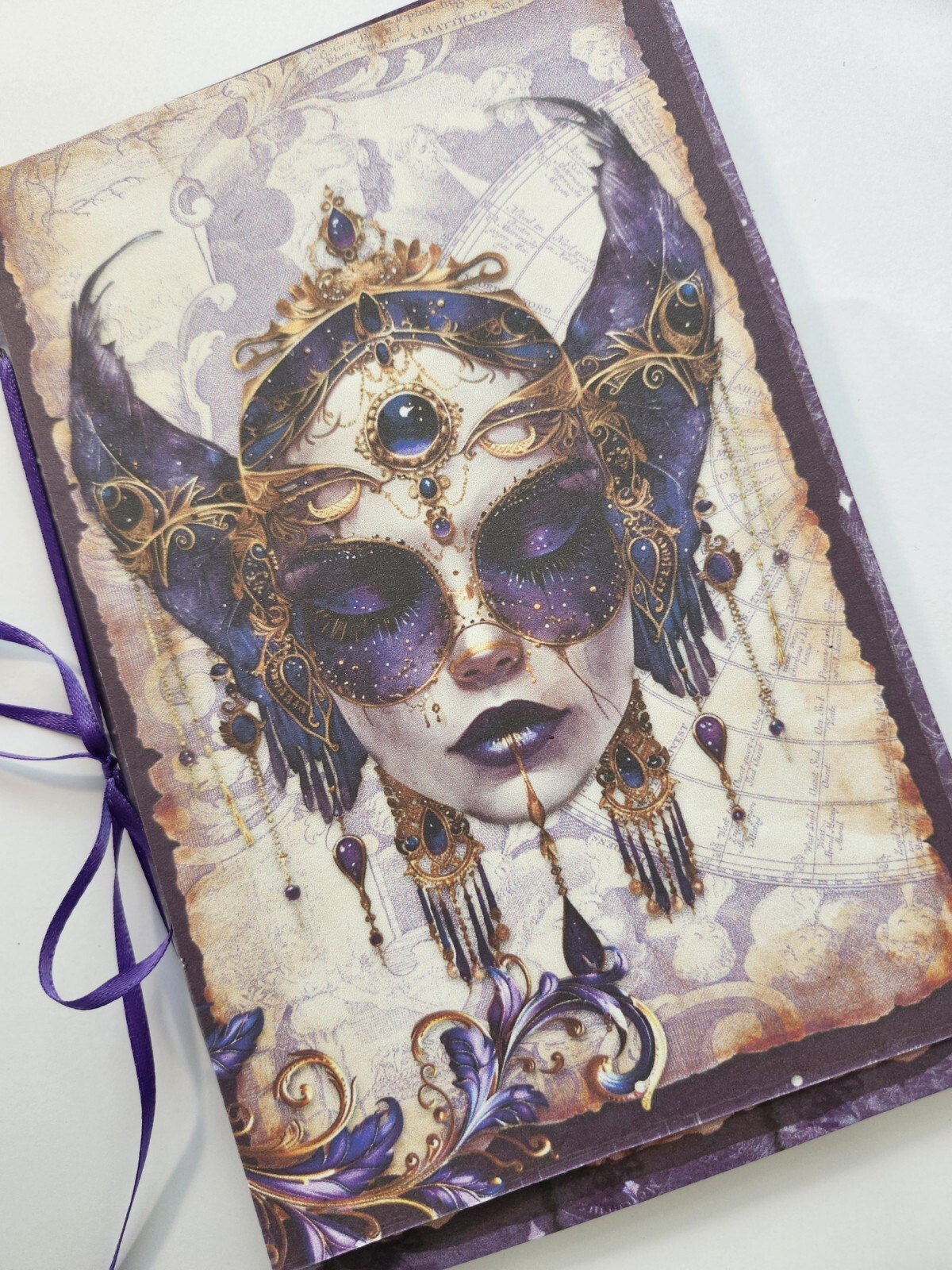 Junk Journal Booklet “MYSTIC” Fortune PSYCHIC HANDMADE Cards, Pockets Ephemera
