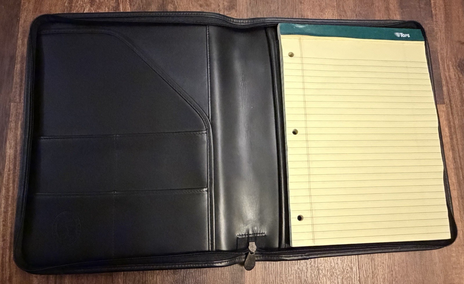 Lavenger Black Zippered Portfolio Padfolio Notebook – Holds 8-1/2″ x 11″ Notepad