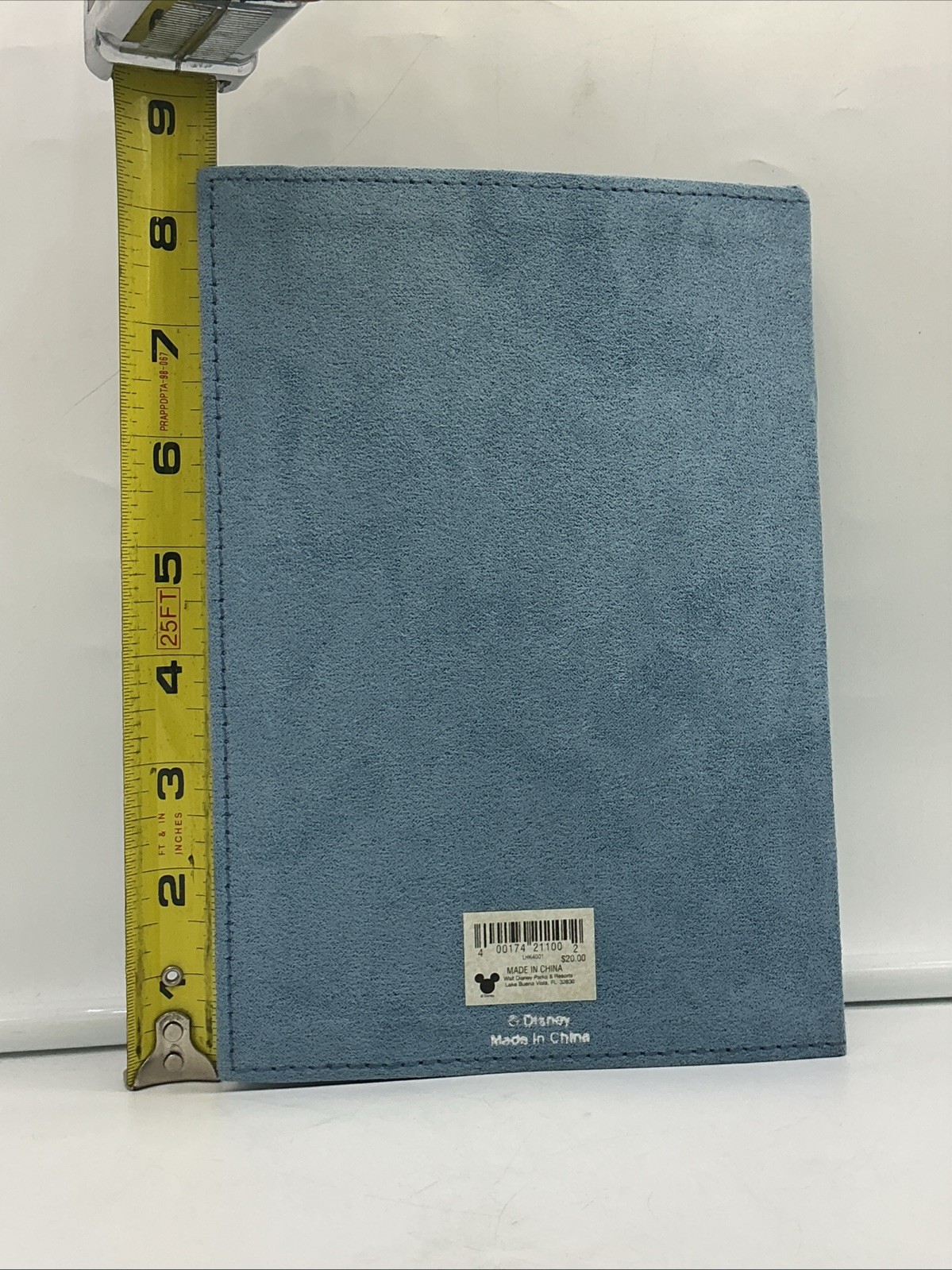 Disneyland 71st Anniversary Blue Suede Notebook Journal FREE SHIPPING