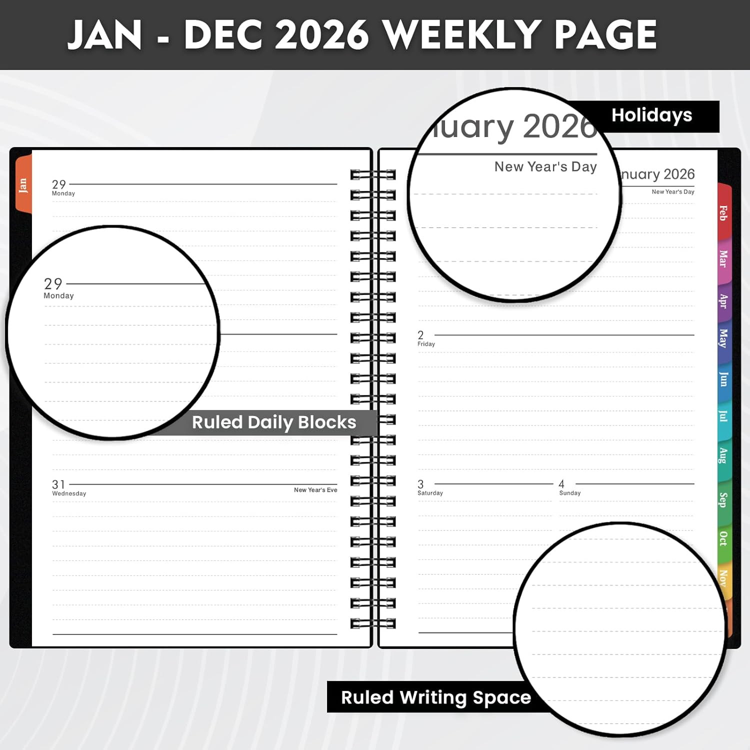 2026 Planner – 2026 Weekly Monthly Planner from Jan. 2026 – Dec. 2026, 2026 Cale