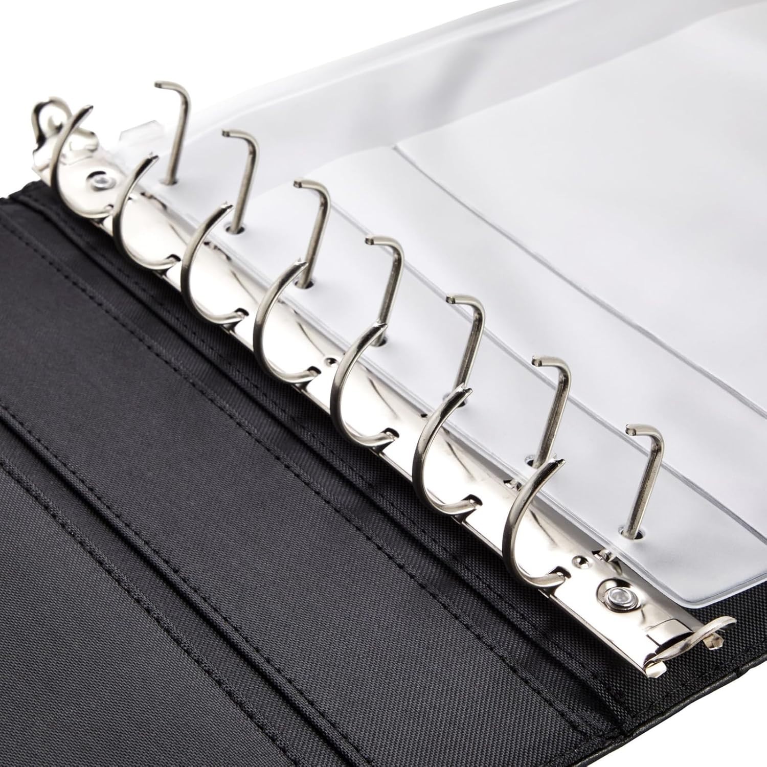 Check Binder Black Faux Leather 7-Ring 14×10 Fits 600 Checks Organizer