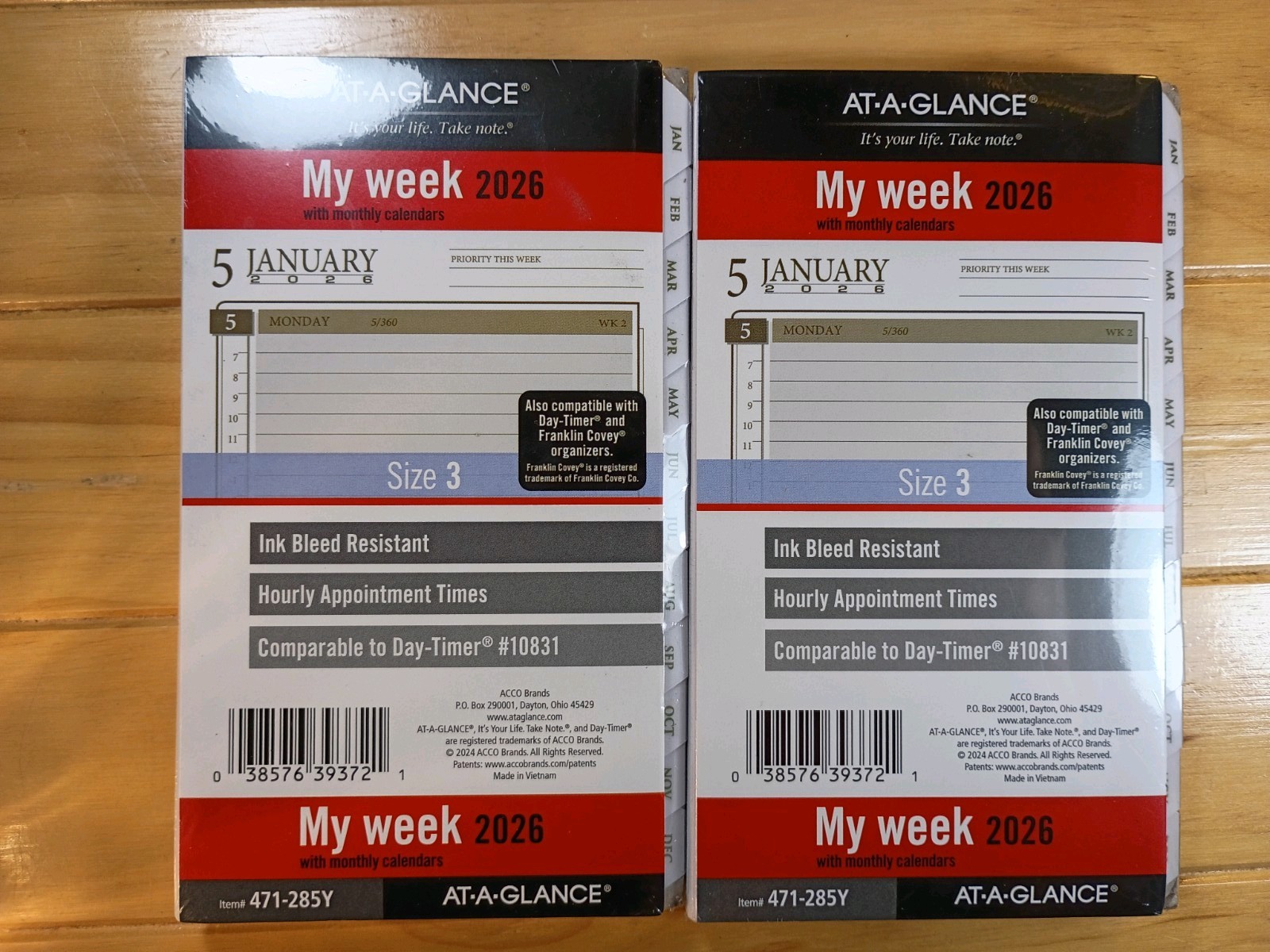 2X AT-A-GLANCE My Week 2026 Zise 3 With Monthly Calendars Item #471-285Y