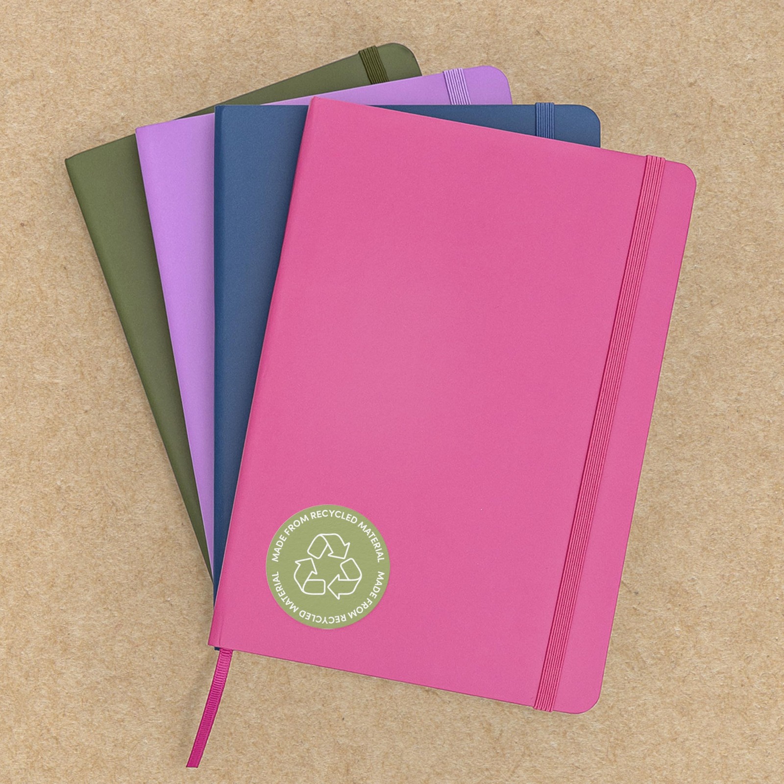 Recycled Lined Journal Notebook, (Olive), 160 Pages, Medium 5.6 in x 8 in – 1…