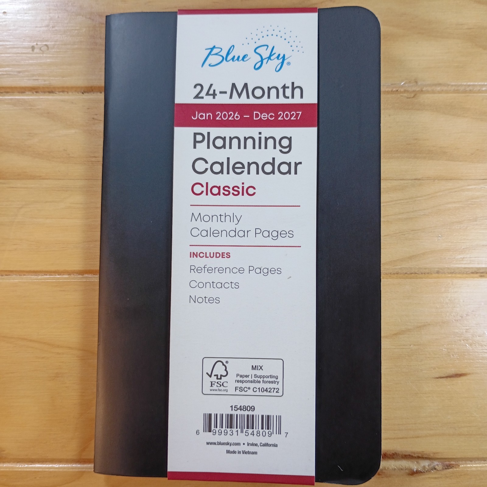 Blue Sky 24 Month Jan 2026- Dec 2027 Planning Calendar Classic Pocket Size New
