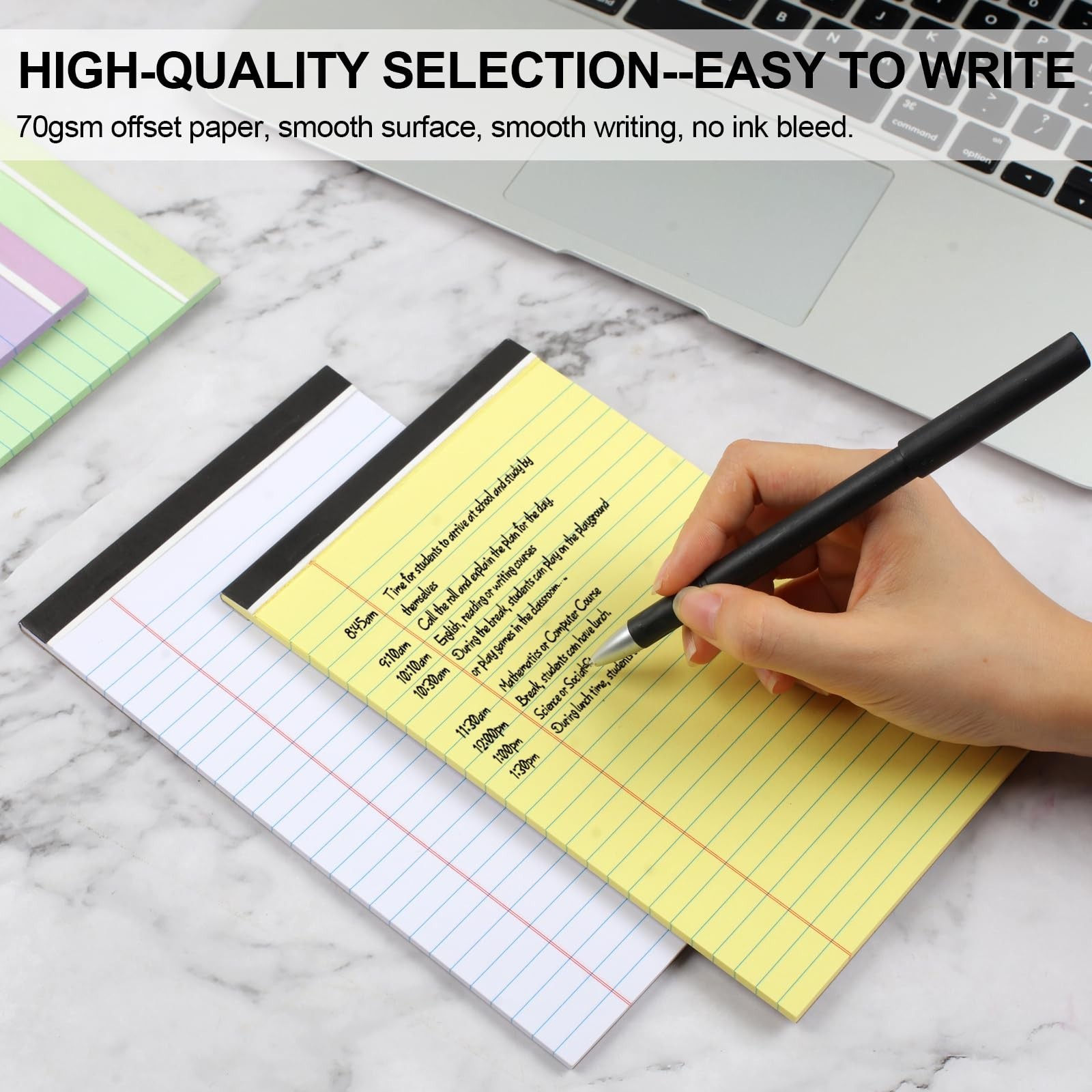Utron 6 PCS Small Legal Pads 5×8 Colorful, Narrow Ruled Small Note Pads 5×8, …