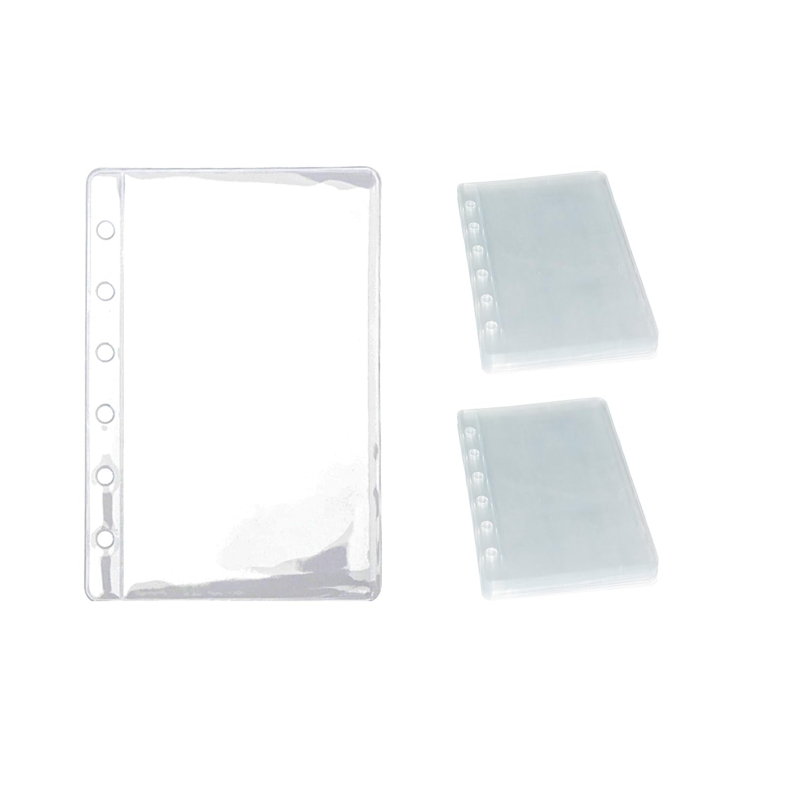 24 A7 Binder Pockets Clear Zipless Cash Envelopes Budget Binder Pocket Insert…