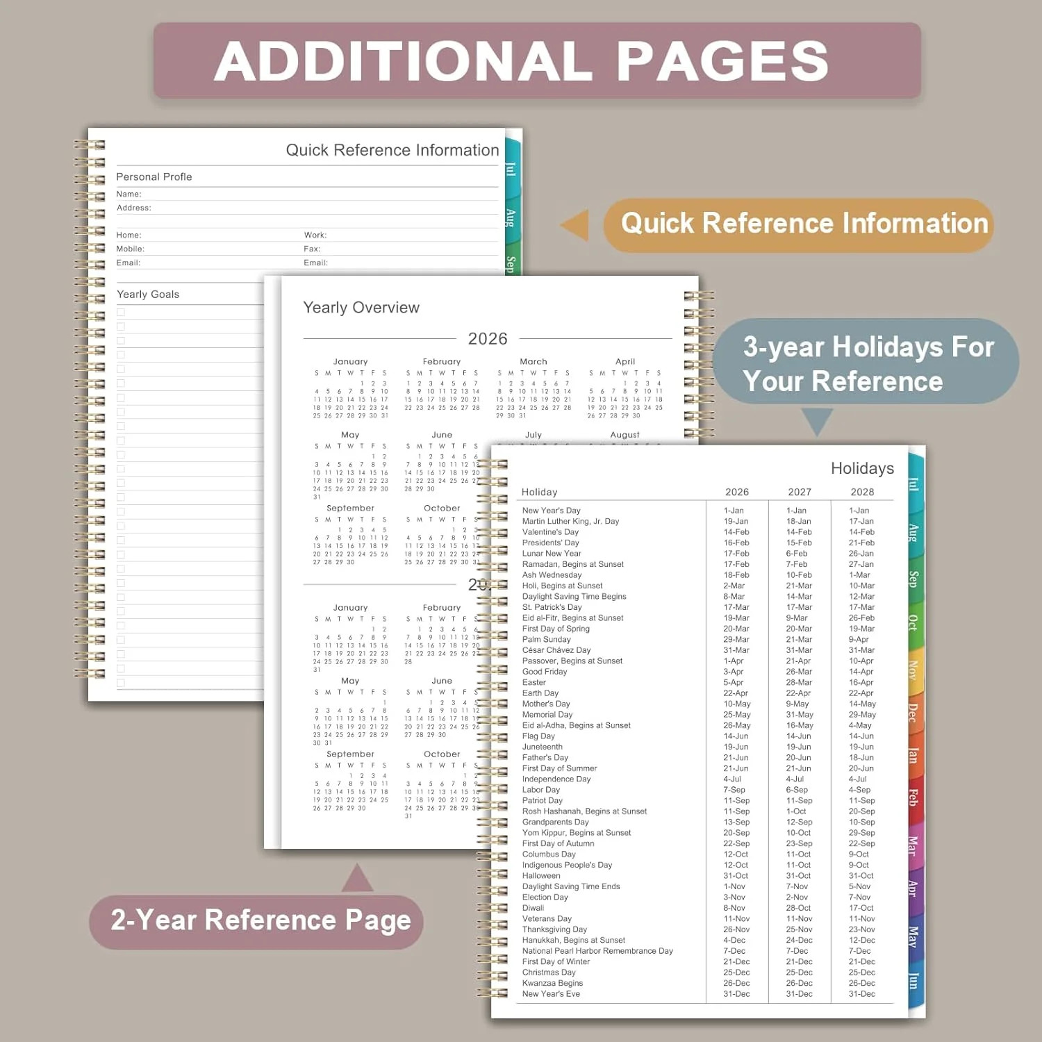 Weekly and Monthly Planner 2026-2027, July 2026-June 2027, 8.5” x 11” | Academ