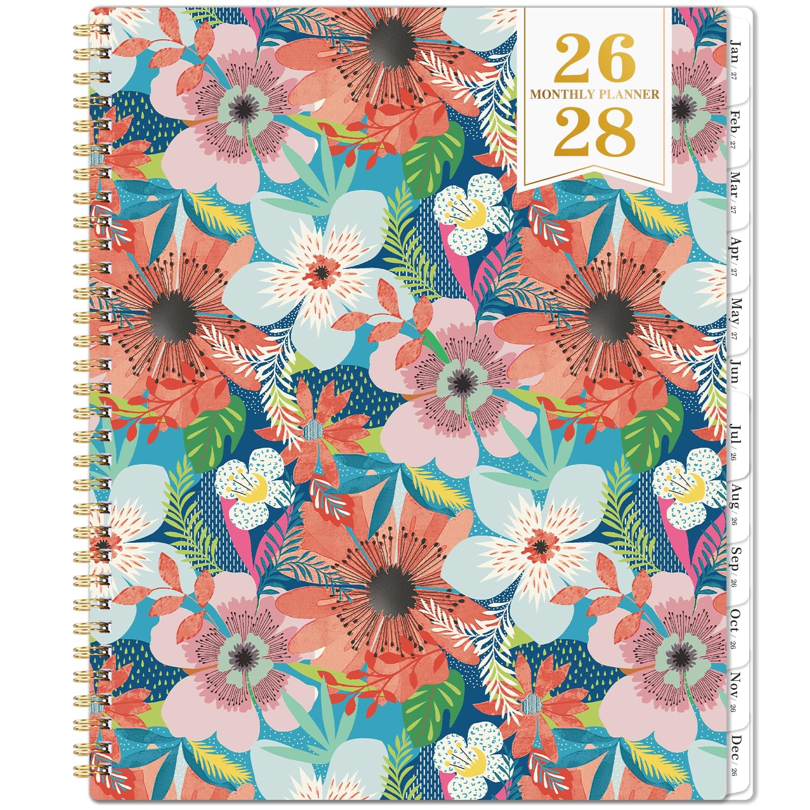 Monthly Planner 2026-2028 – 2 Year 2026-2028, 9″ x 11″, Multicolor