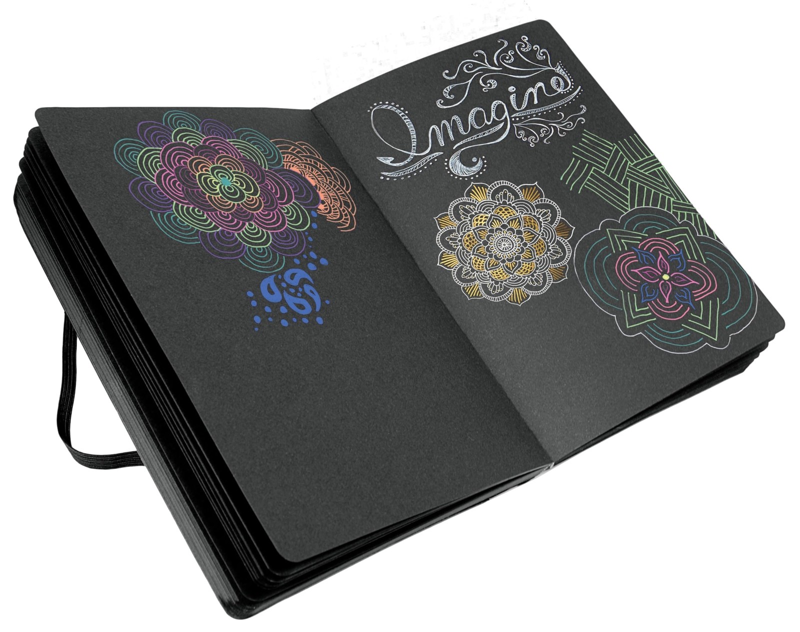 Pentalic Traveler Midnight Sketch Black Paper 3-inch x 4-inch, Black,
