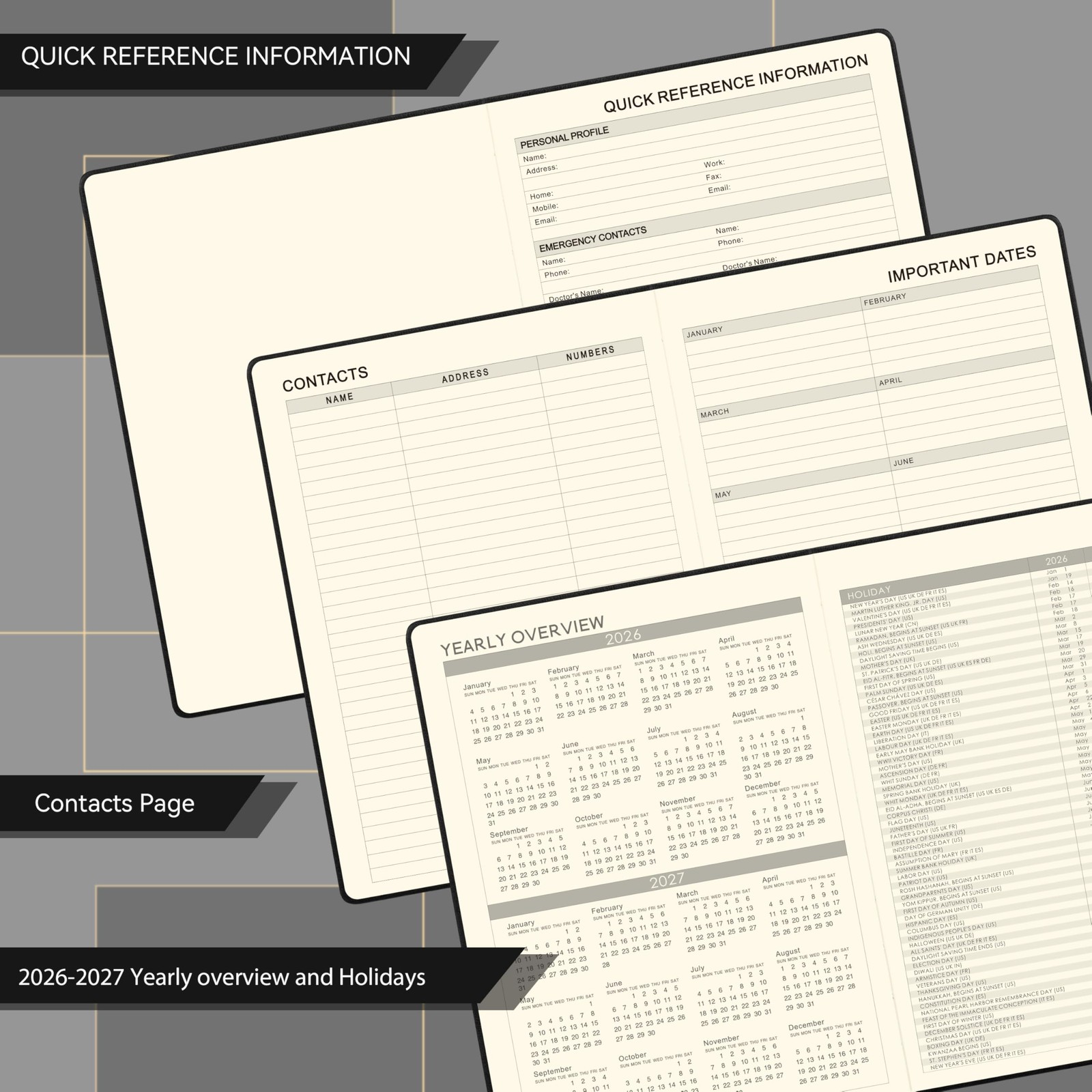 2026-2027 Planner – Weekly and Monthly Planner 2026-2027, Jul.2026 – Jun.2027…