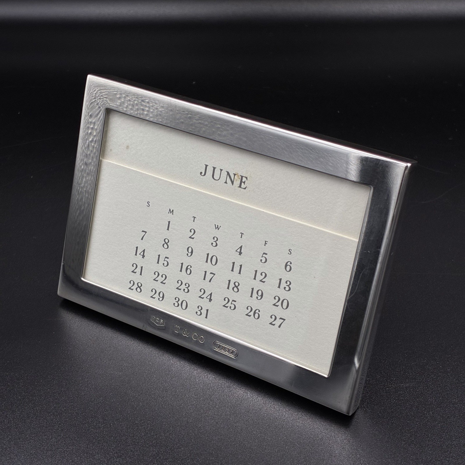 Tiffany & Co 1837 T&CO Perpetual Desk Calendar Vintage Sterling Silver 35g