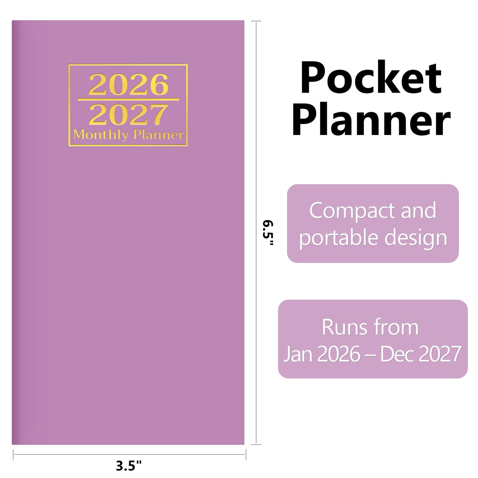 2024-2027 Monthly Planner/Calendar – 3 Year Monthly Planner with Tabs