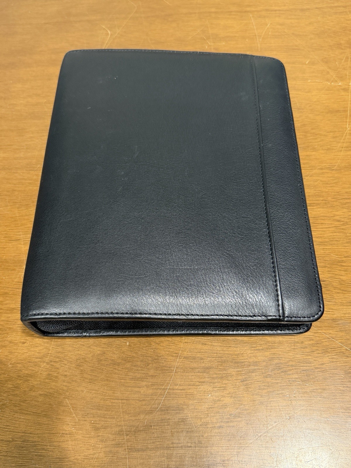 Vintage Day Runner Pro Business System Black Leather 7-Ring Binder Planner 8×10”