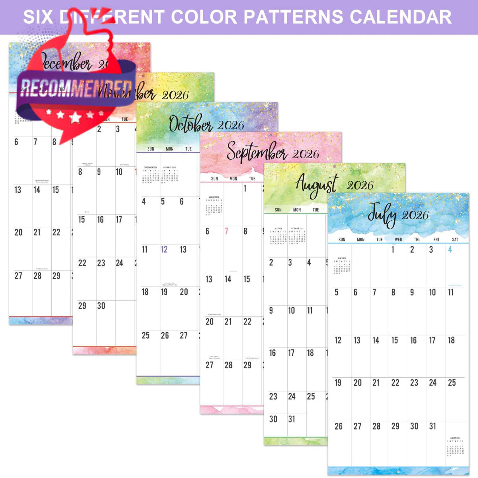 2026-2027 18-Month Wall Calendar 12″ x 24″ — Large Size Regular Print