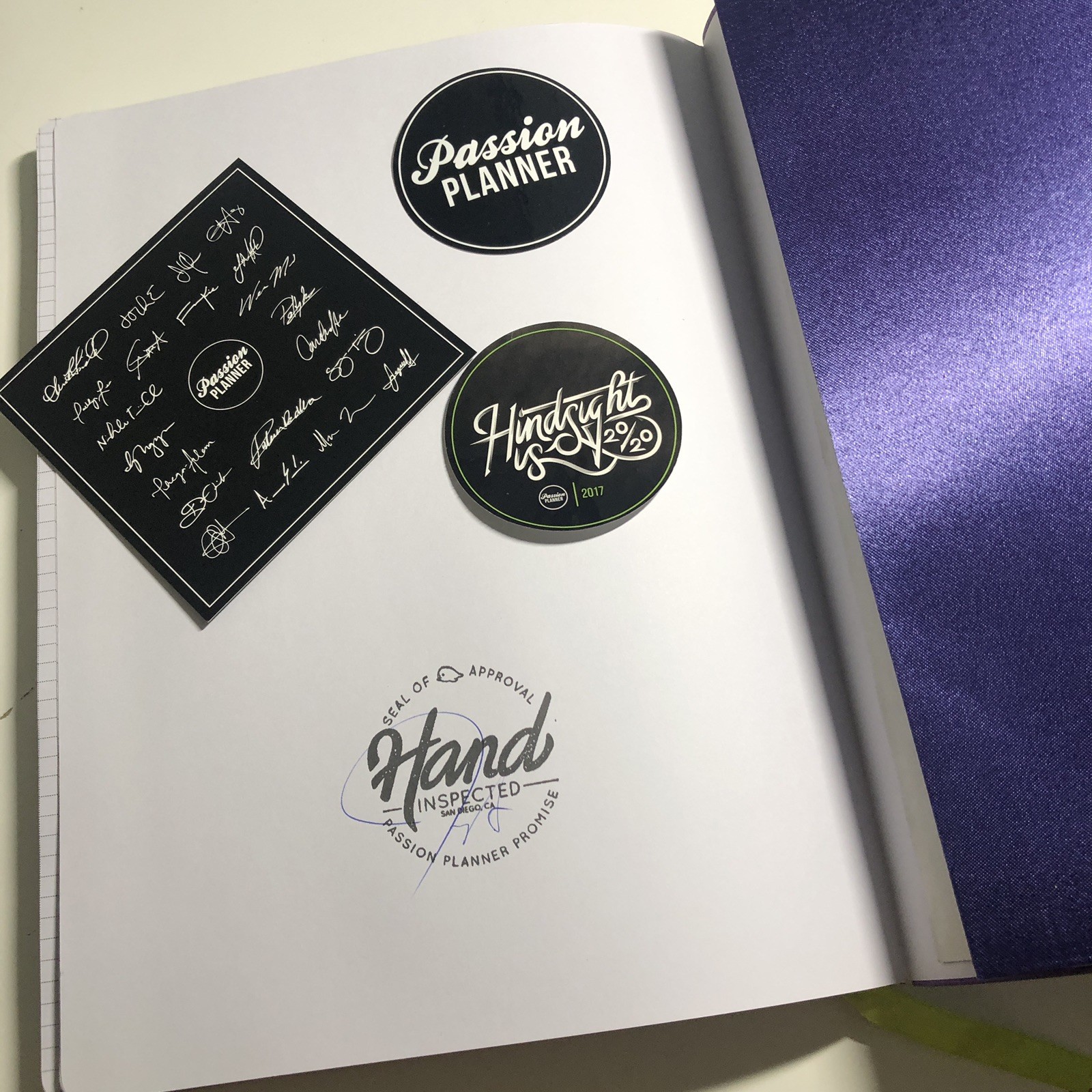 Passion Planner RARE Purple Large Weekly Undated 2017-2018 Monday Start Stickers