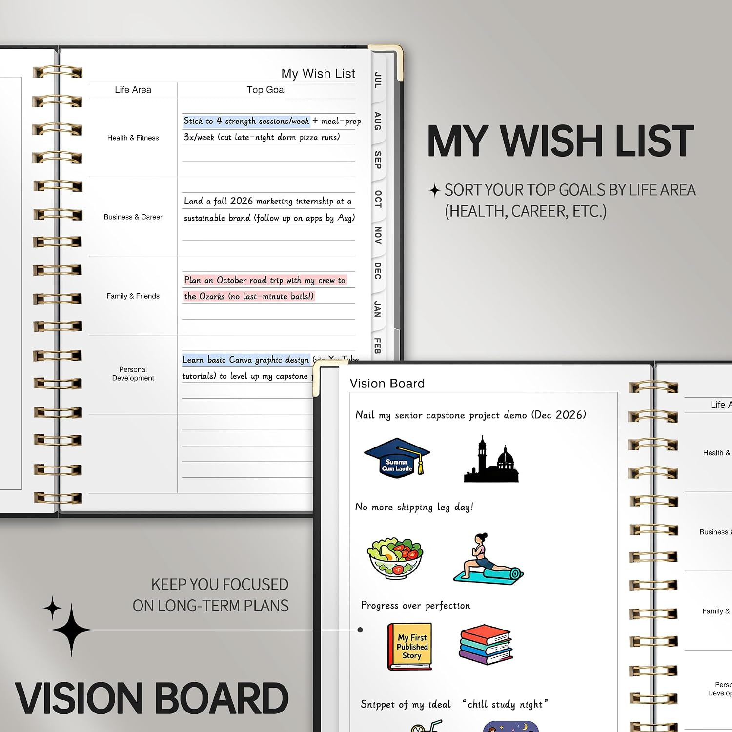 Academic Planner 2026-2027, Weekly and Monthly, A5 Size (5.7″ X 8.3″), July 2026
