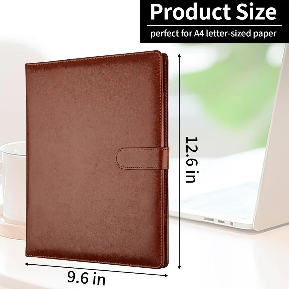Professional Padfolio with Clipboard, Faux Leather Portfolio Folder Binder, Lega