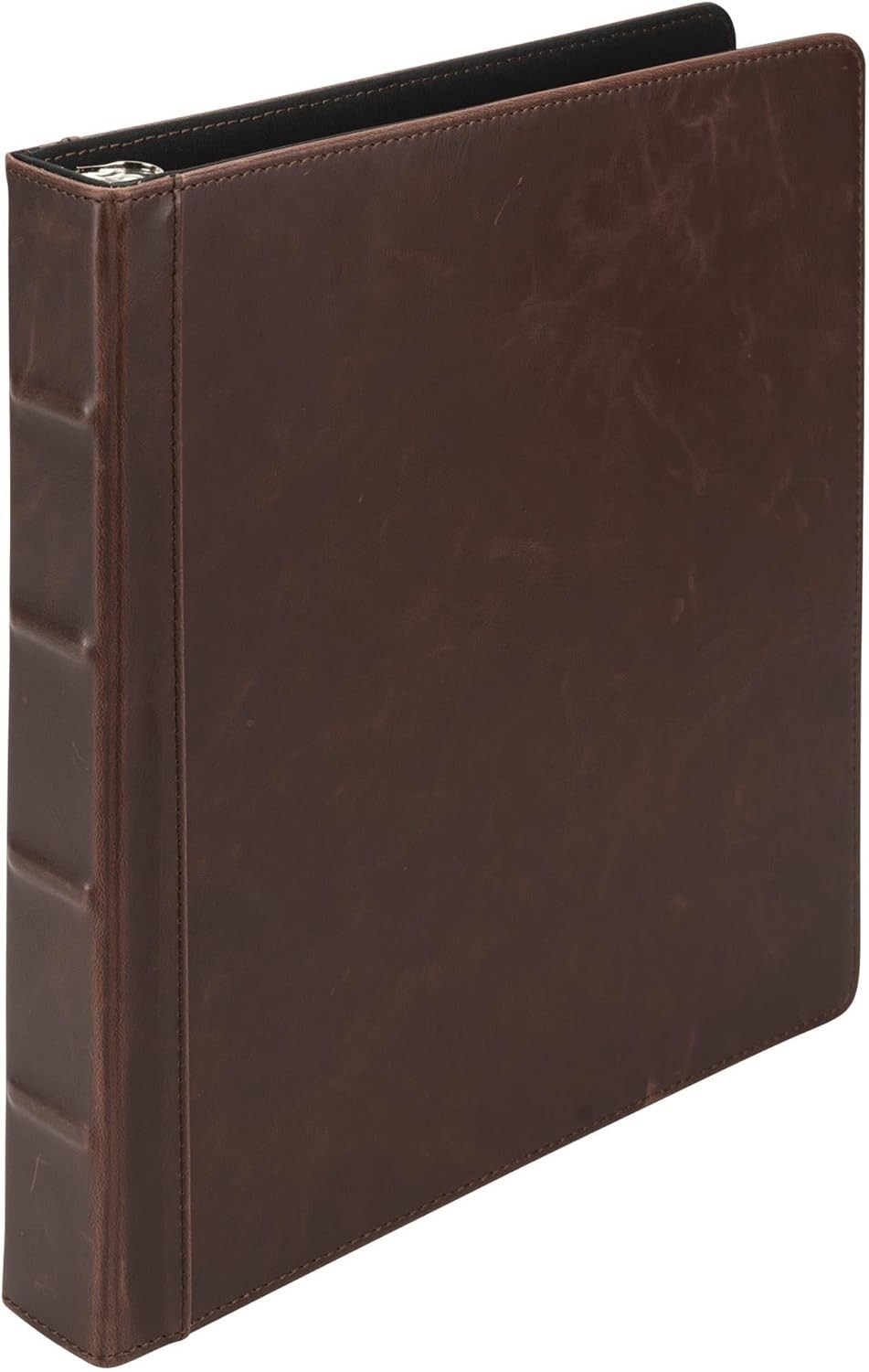 Elegant Vintage Leather 3 Ring Binder Holds 200 Sheets | Professional Organizer