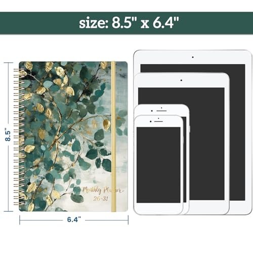 5-Year Monthly Planner 2026-2031, Calendar with Tabs, Notes Pages, Pocket, 6.4″x