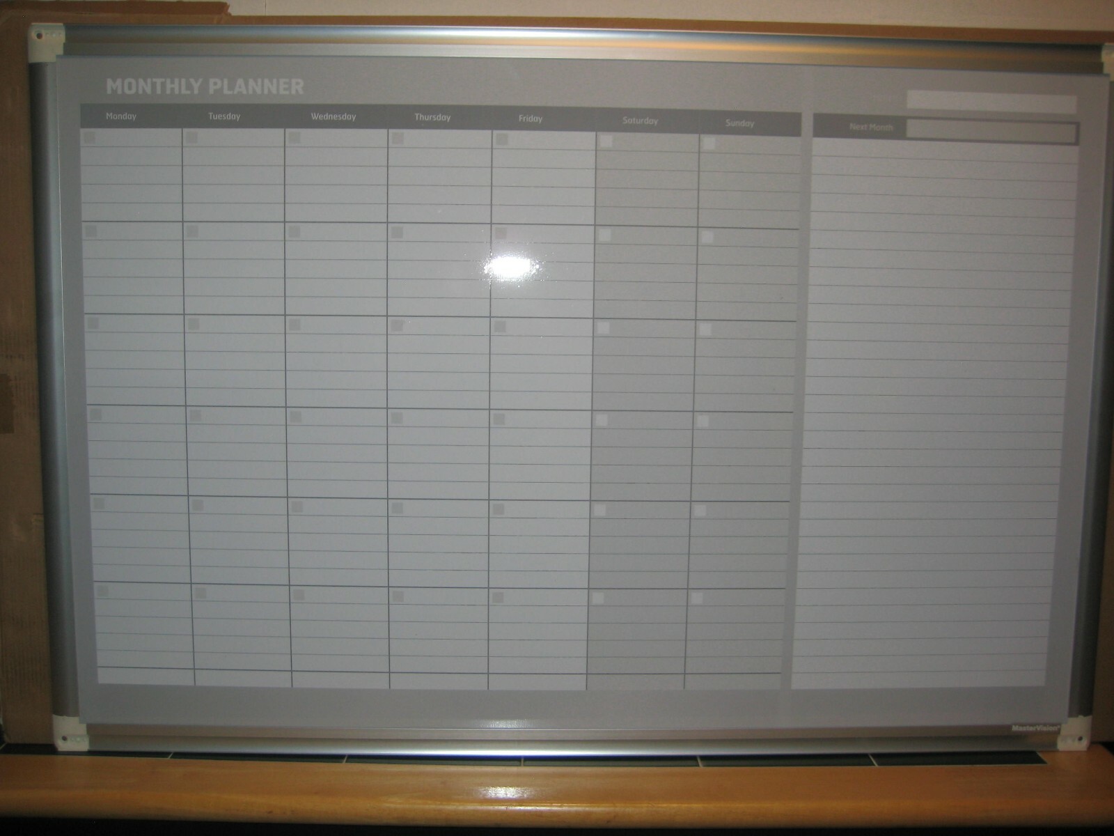 Monthly Planner 48×36 Silver Frame Mastervision