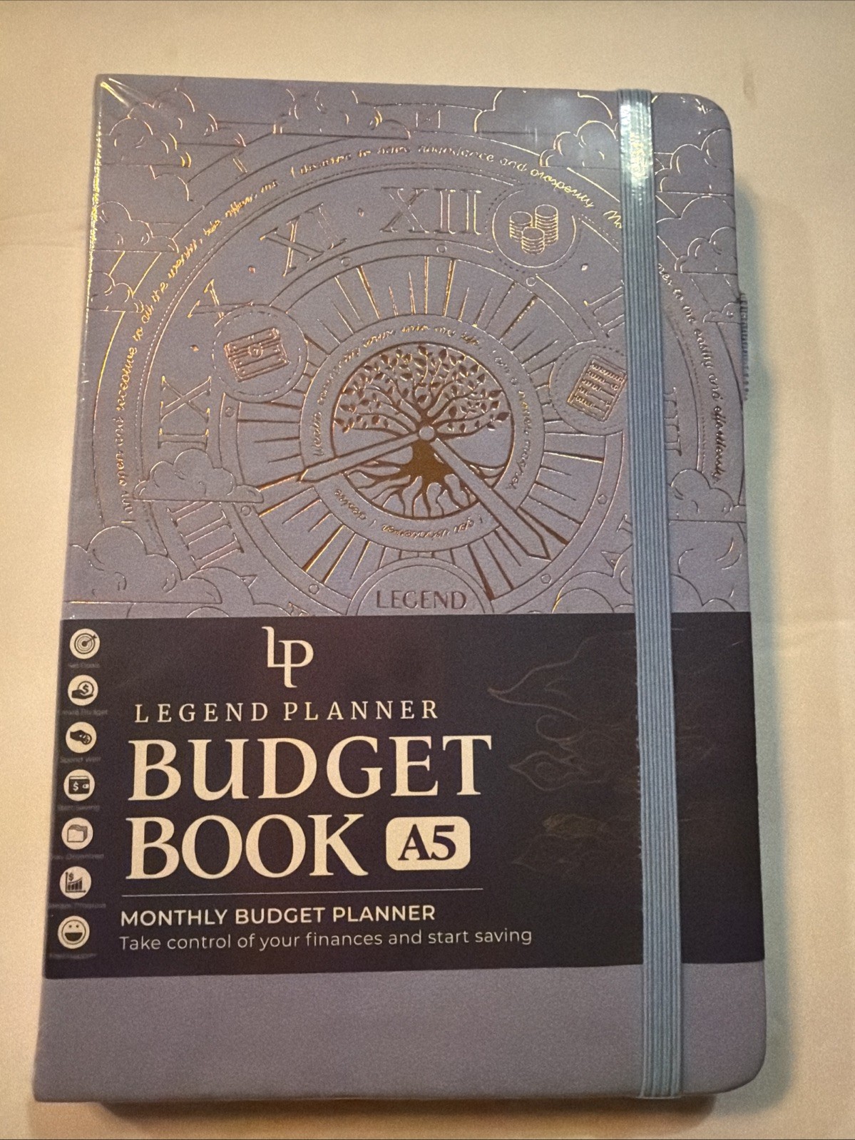 Legend Planner – 1 Year/Weekly/Monthly Planner/Undated Periwinkle Gold Foil