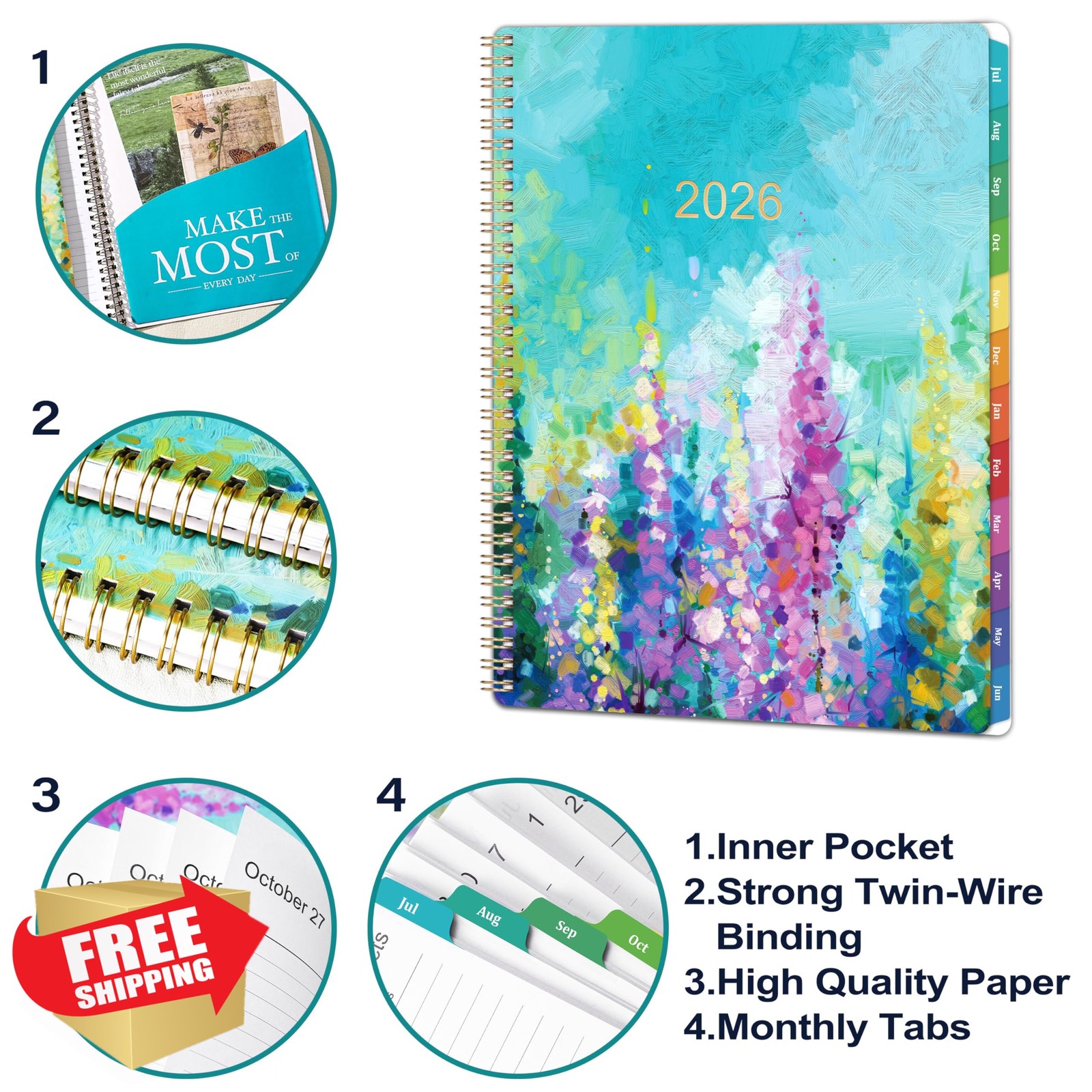 Artfan Academic Planner 2026-2027 Oil Painting