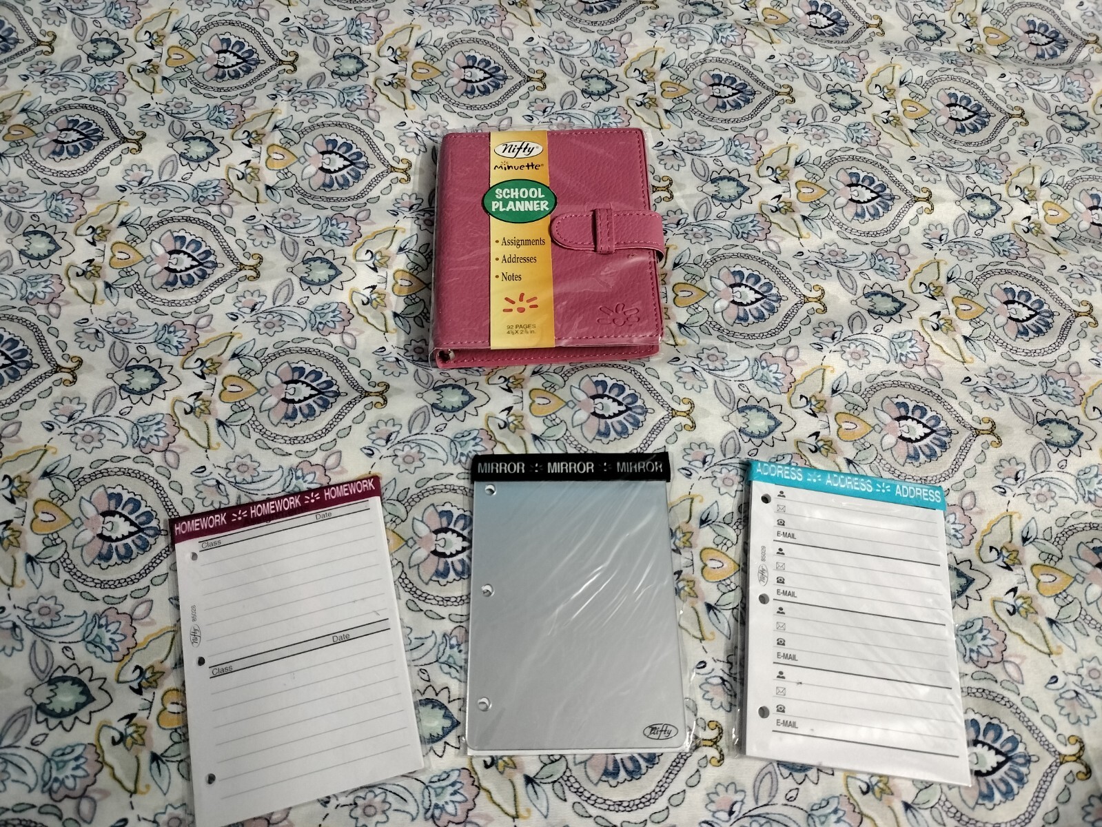 Lot of 1++: Pink Nifty Minuette Leather School Planner Notebook: ~4″ x 3″: READ!
