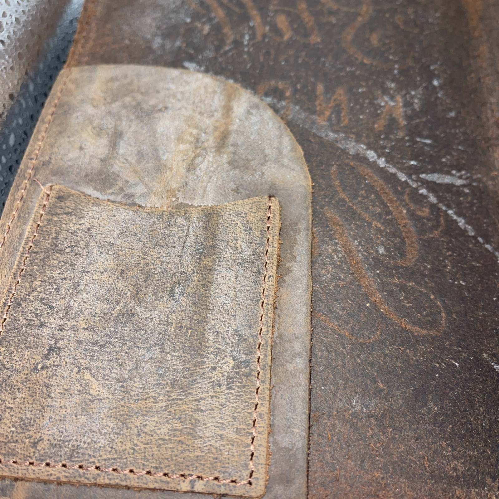 Moonster Leather Bound Notebook Cover Or Bible Cover Religious 6.5 X 8.5”