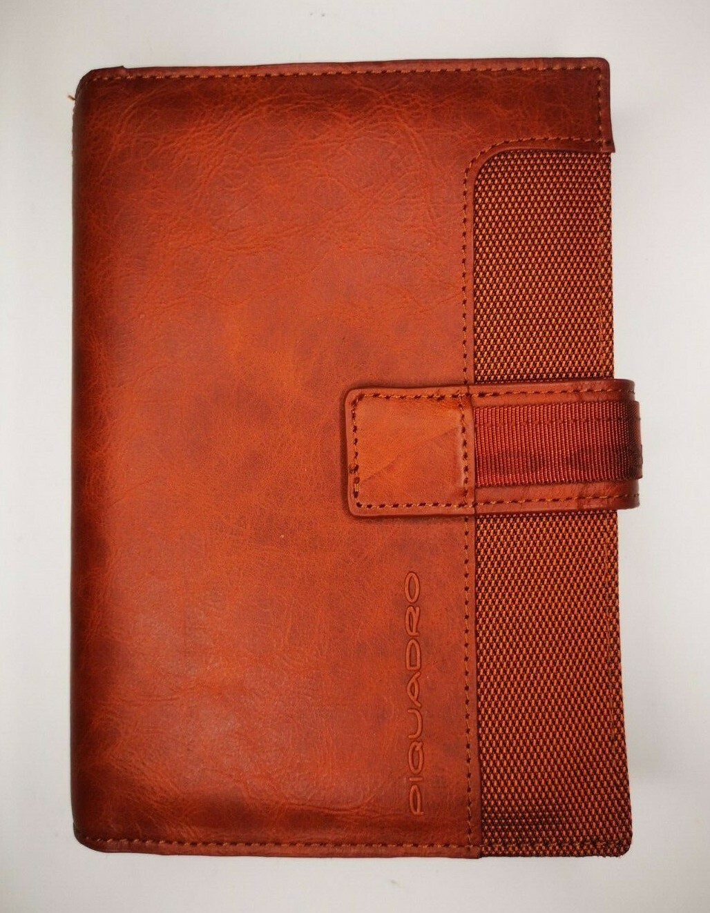 Piquadro Leather Synthetic Agenda Organizer Planner Cover Medium BrownItaly