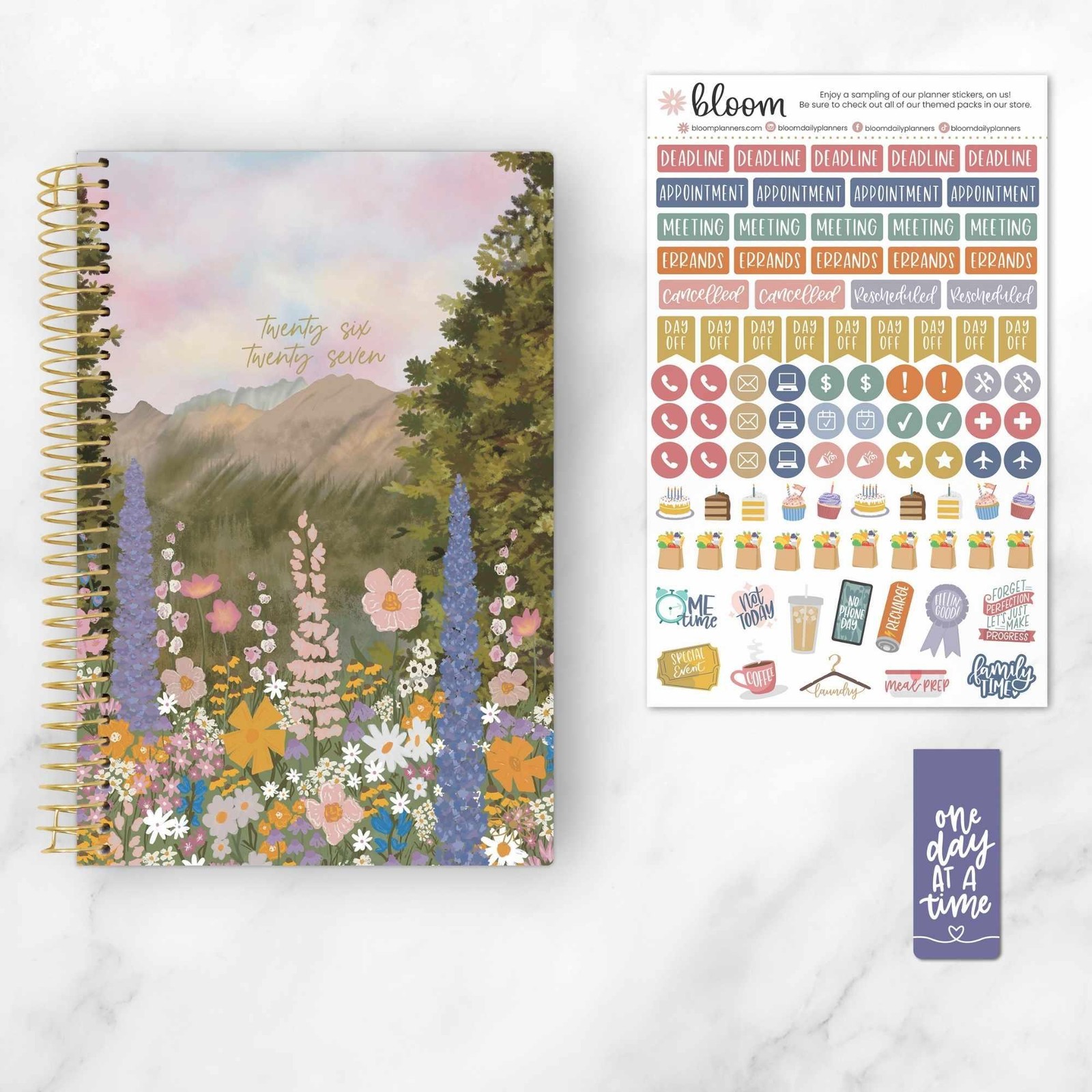 2026–27 Soft Cover Planner, 5.5″ x 8.25″ | Wildflower Mountainside